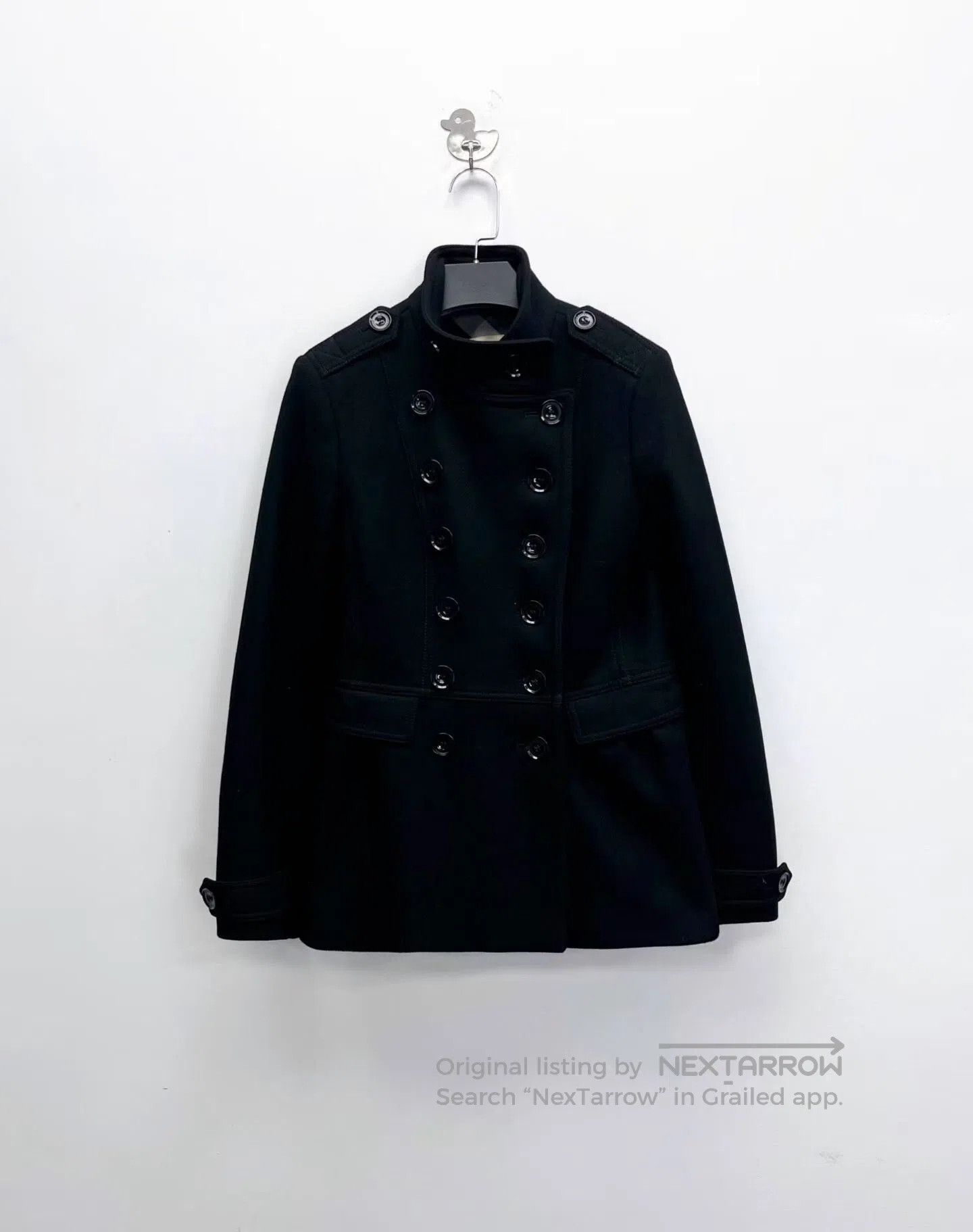 Burberry Burberry Brit Black Check Lining Wool Coat. Size XXS / US 00 / IT 34 - 1 Thumbnail