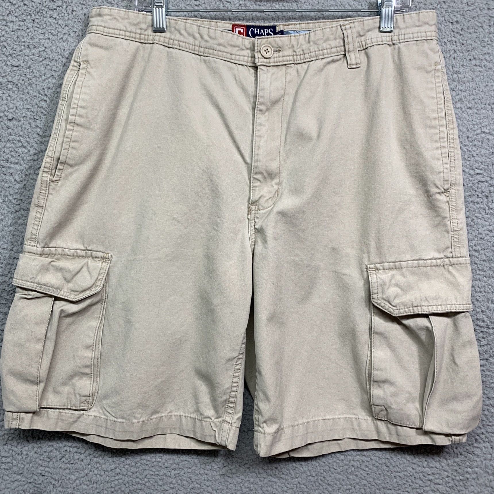Chaps Chaps Cargo Shorts Men's 36W Khaki Baggy Straight Outdoors Canvas 6 Pockets Logo Size US 36 / EU 52 - 2 Thumbnail