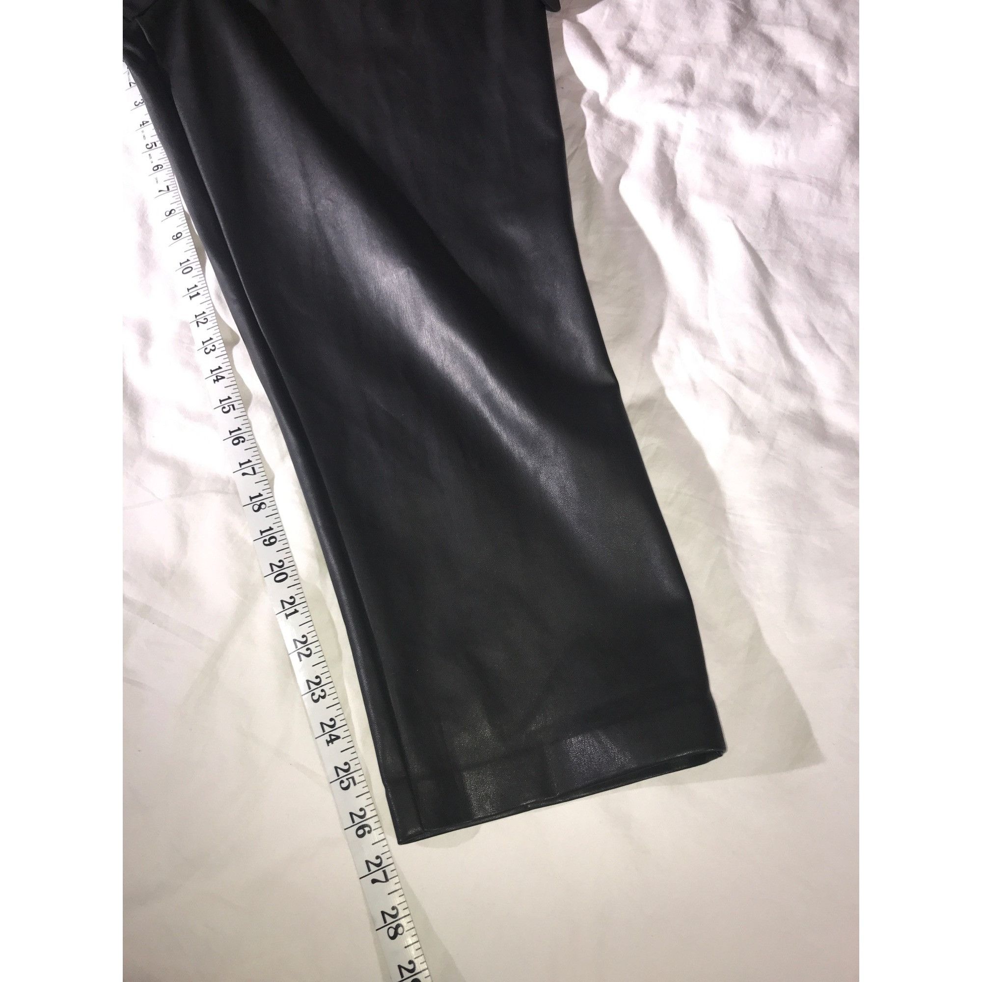 Other Eloquii Women's Black Plus Size Faux Leather Jumpsuit Size 40" / US 18 - 9 Thumbnail