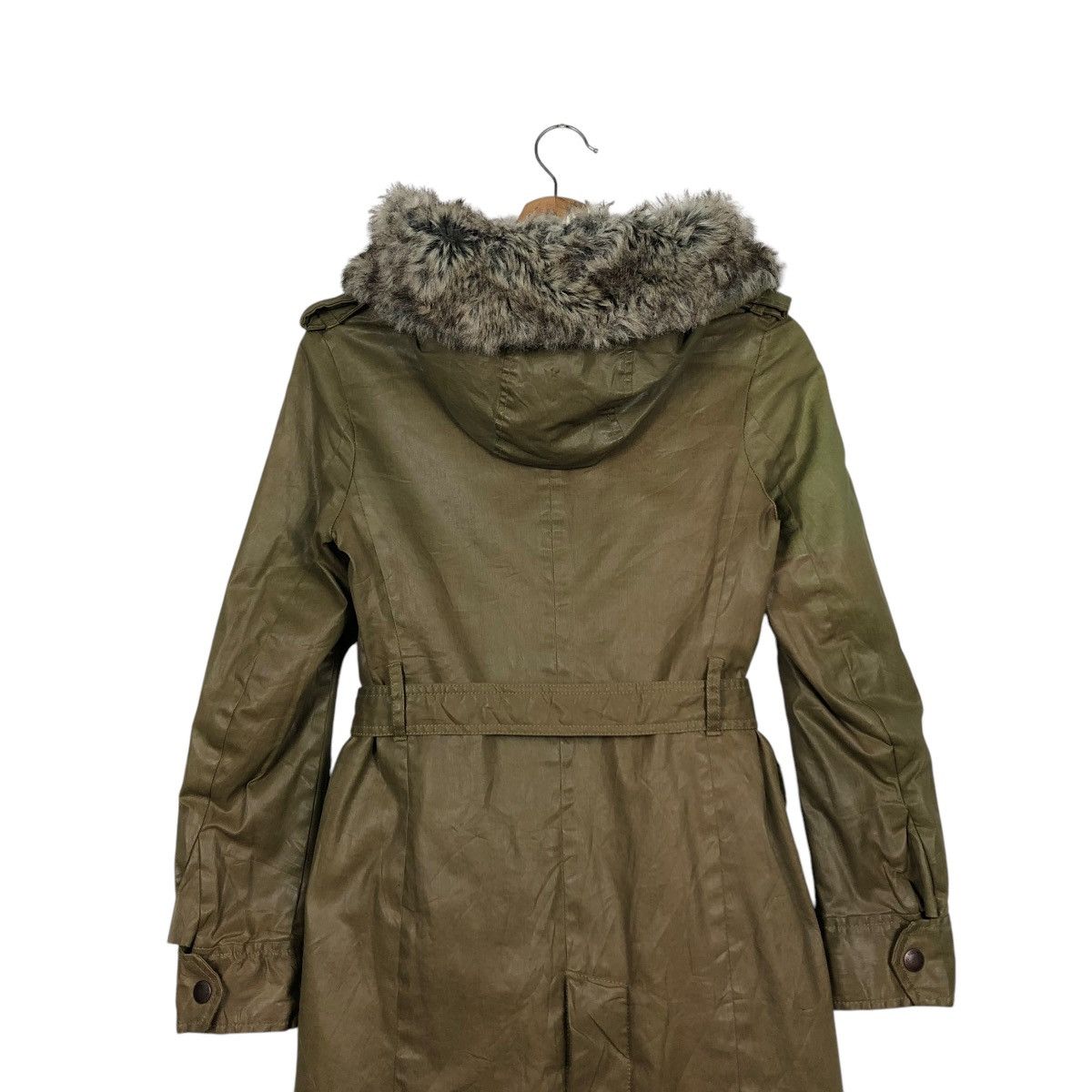 Diesel × Diesel Black Gold 🔥VINTAGE PARKA JACKET WAX DIESEL HOODIE MINK FUR Size S / US 4 / IT 40 - 11 Thumbnail