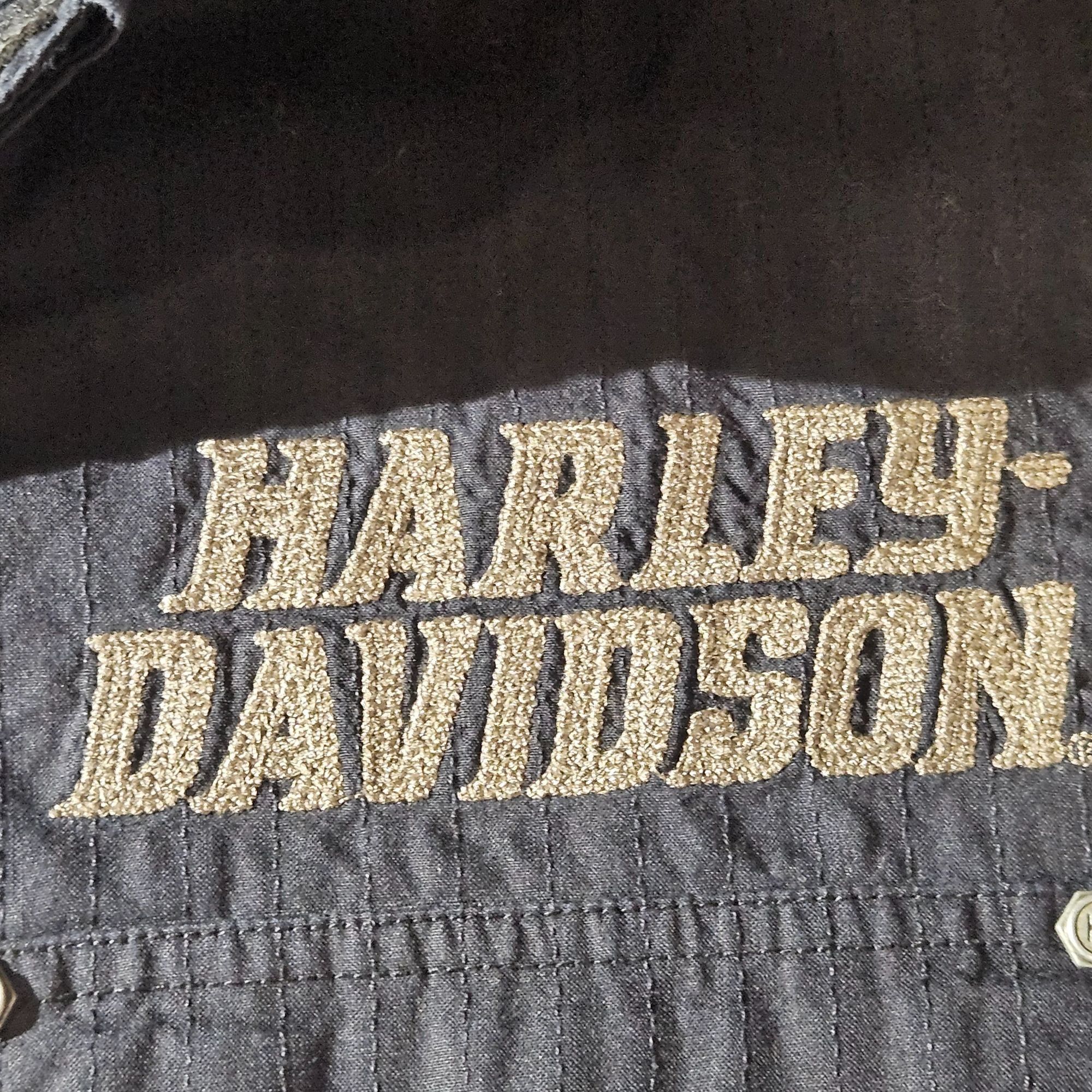 Harley Davidson VTG Harley-Davidson Men Black Button Shirt L Biker Americana Size US L / EU 52-54 / 3 - 5 Thumbnail