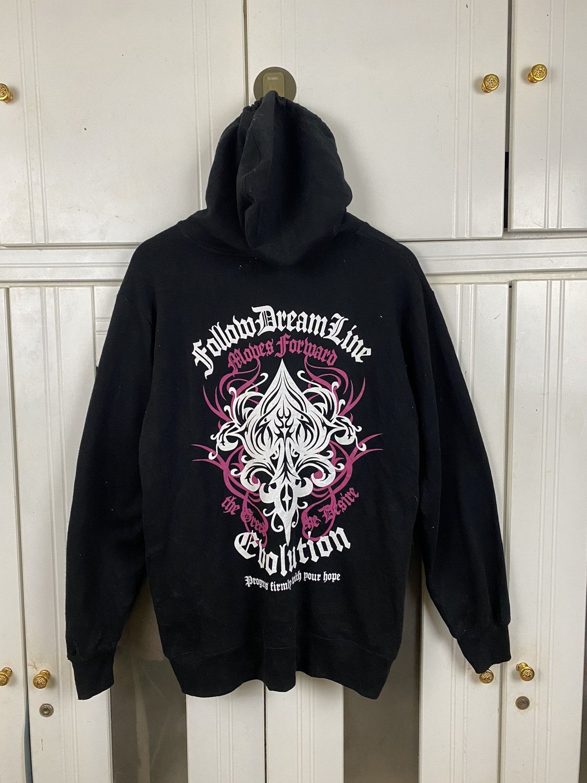 image of Vintage Hoodie Zipper in Black, Men's (Size Medium)