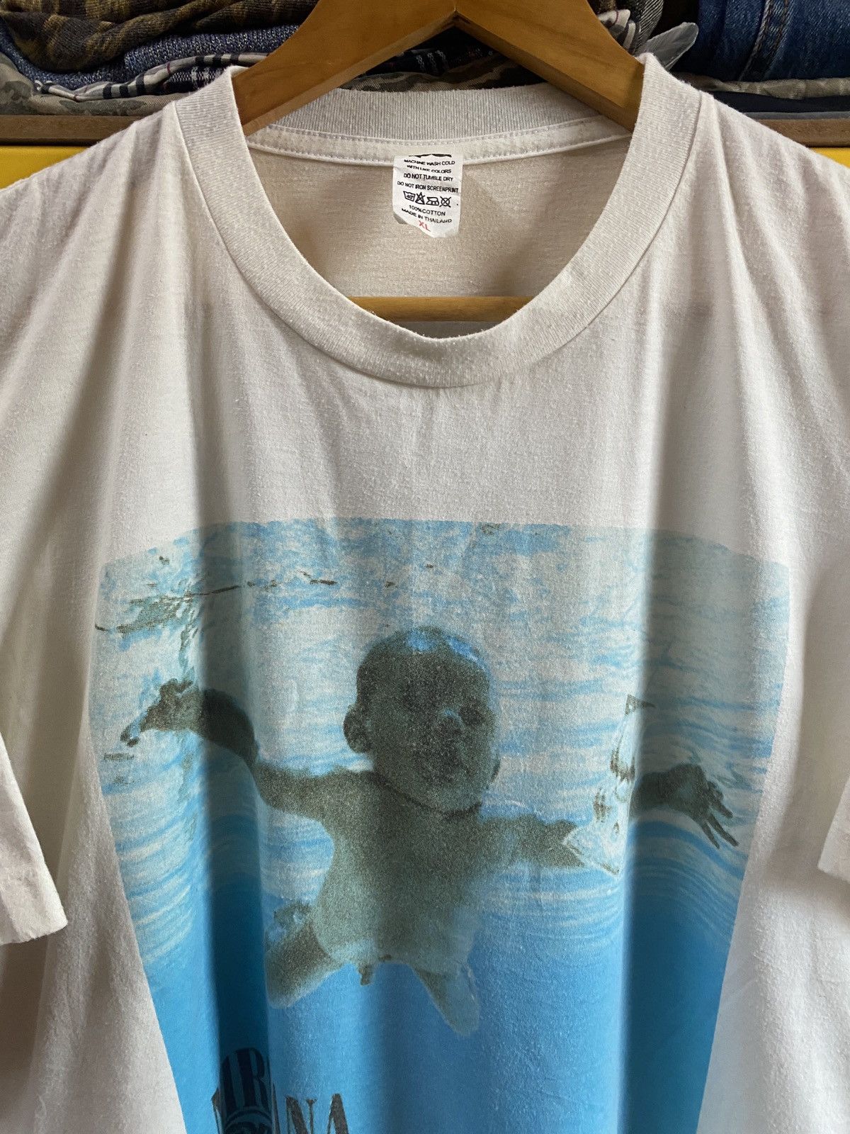 Band Tees × Nirvana × Vintage Vintage Distress NIRVANA “Nevermind” Masterpiece Grunge Tee Size US L / EU 52-54 / 3 - 9 Thumbnail