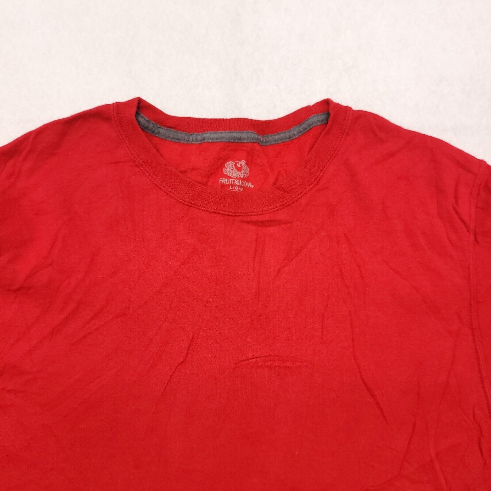 Fruit Of The Loom Fruit of the Loom Pullover Sweatshirt Mens Size Large L Red Size US L / EU 52-54 / 3 - 1 Thumbnail
