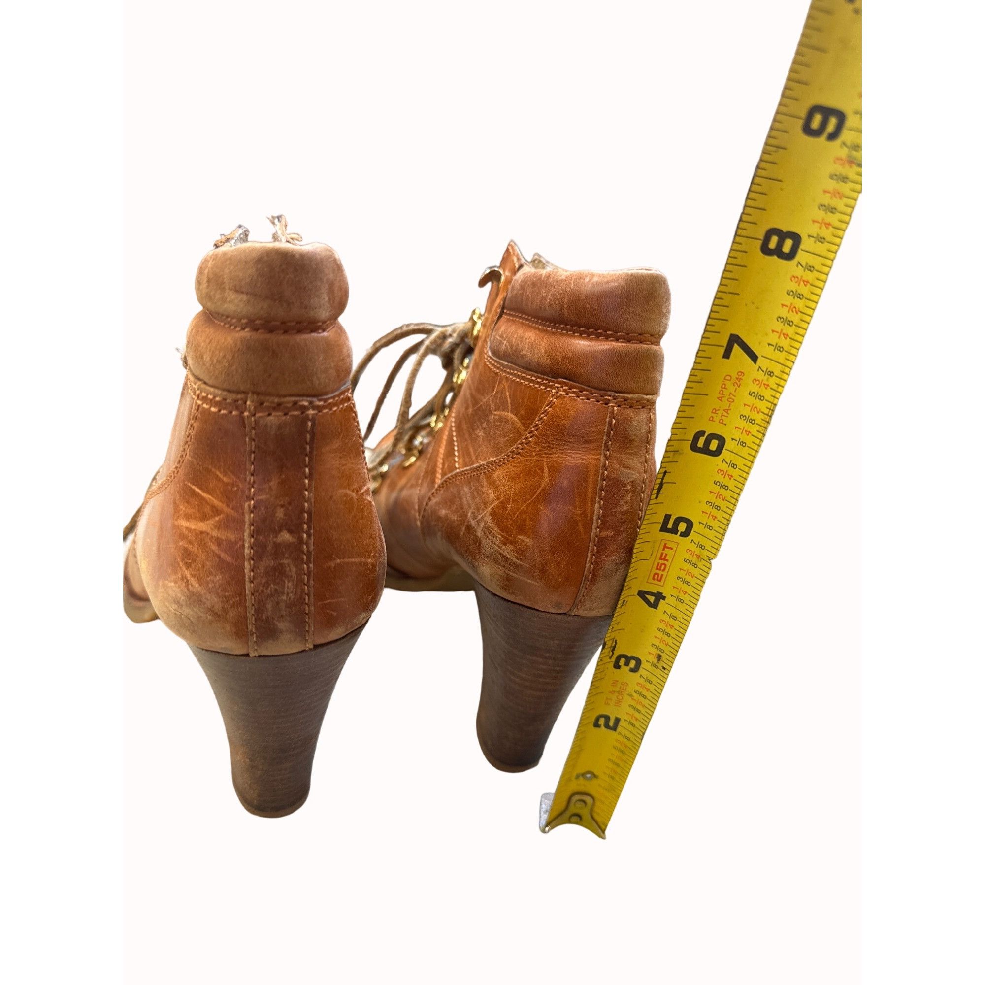Michael Kors Michael Kors women’s brown leather ankle boots size 10M Saka Size US 10 / IT 40 - 6 Thumbnail