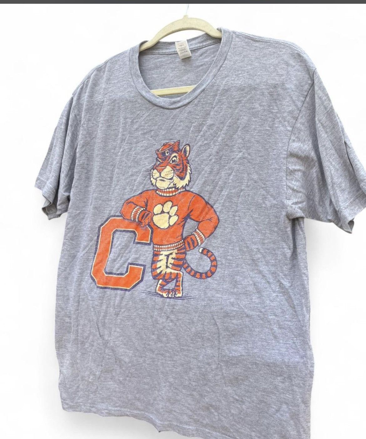 Tultex Tigertown Clemson Banks Cartoon Tiger Tee Style Large Size US L / EU 52-54 / 3 - 5 Thumbnail