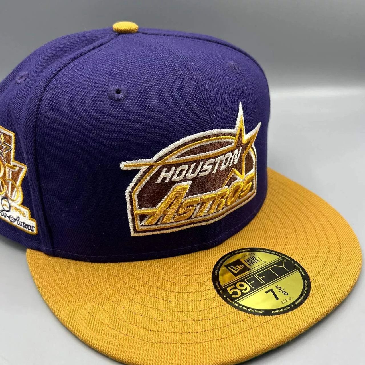 New Era Houston Astros Hat Men 7 5/8 59Fifty New Era MLB Fitted Cap Size ONE SIZE - 1 Thumbnail