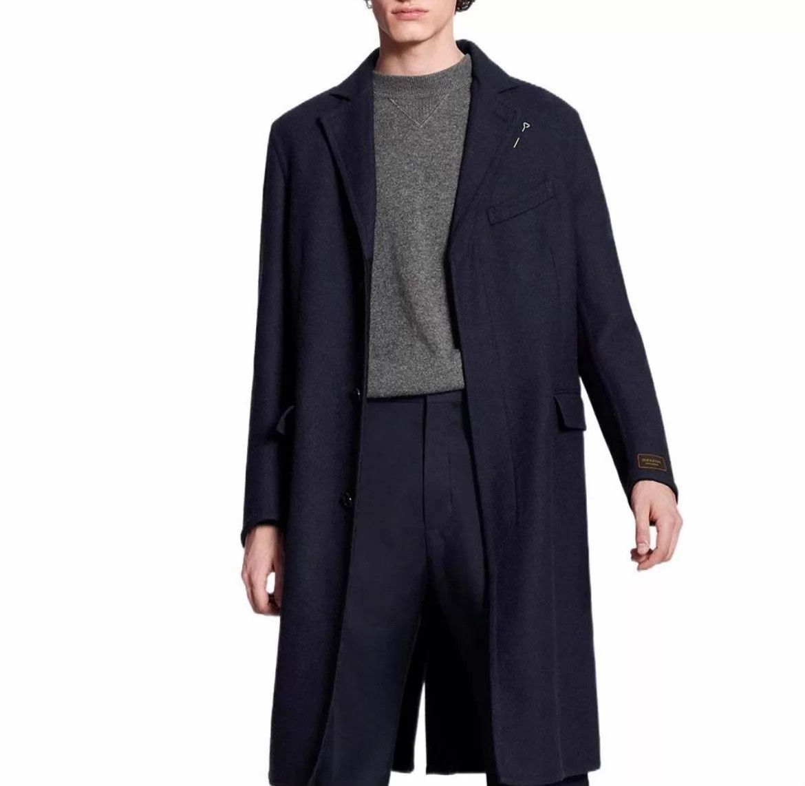 Louis Vuitton LV Navy Blue Overcoat 48 EU Size US M / EU 48-50 / 2 - 9 Thumbnail
