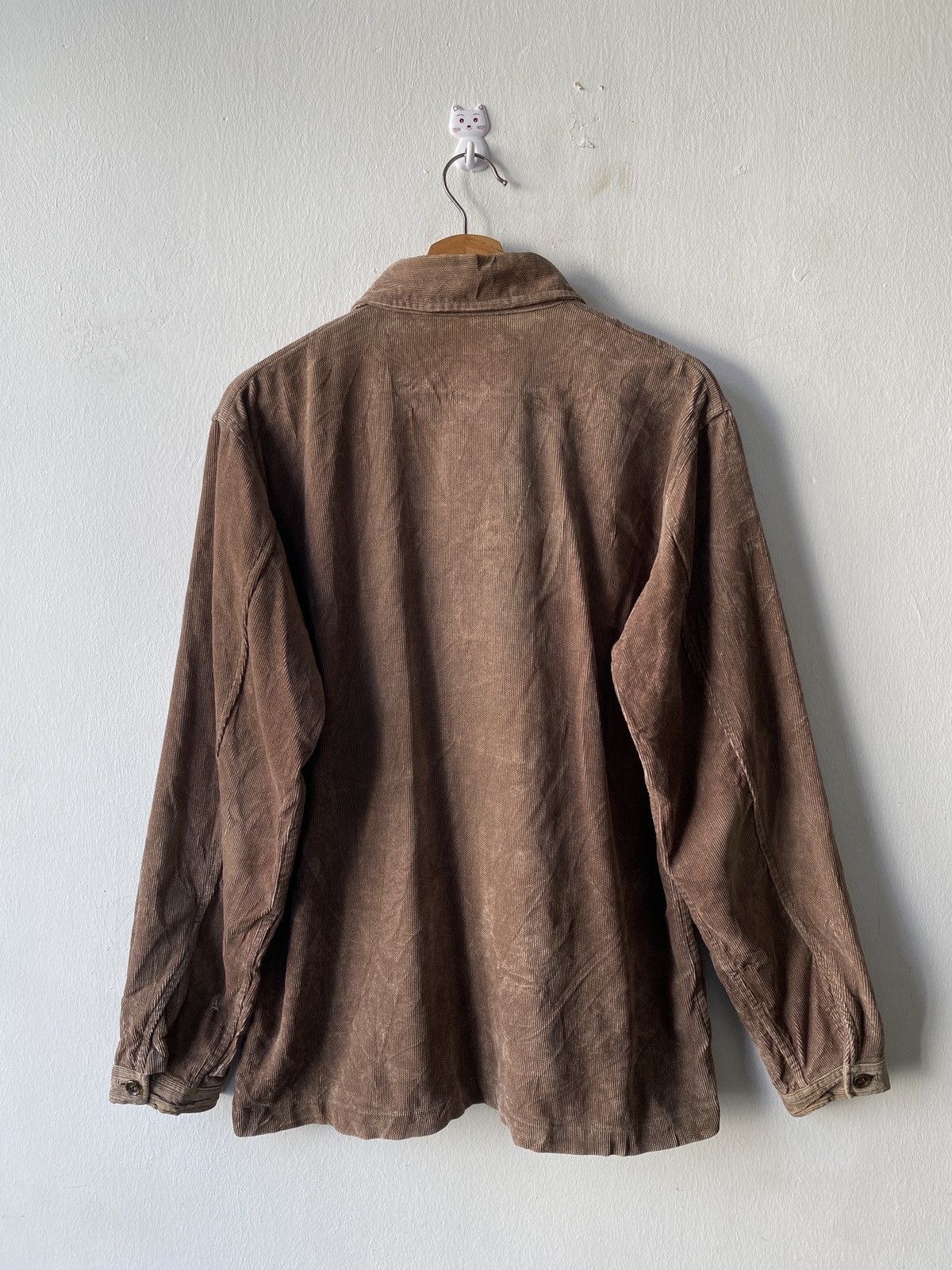 Issey Miyake 1990s - Tete Homme By Issey Miyake Corduroy Zipper Shirt Size US L / EU 52-54 / 3 - 4 Thumbnail