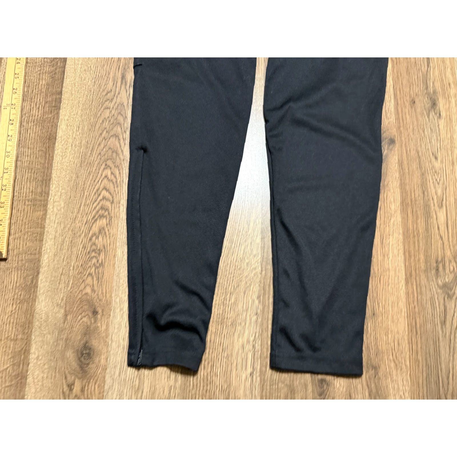 Adidas Adidas Pants Women's Medium Black White Athletic 40" Length - Regular Sweatpants, Logo, Drawstring, Elastic Waist, Polyester, Casual Sports Size 32" / US 10 / IT 46 - 4 Thumbnail