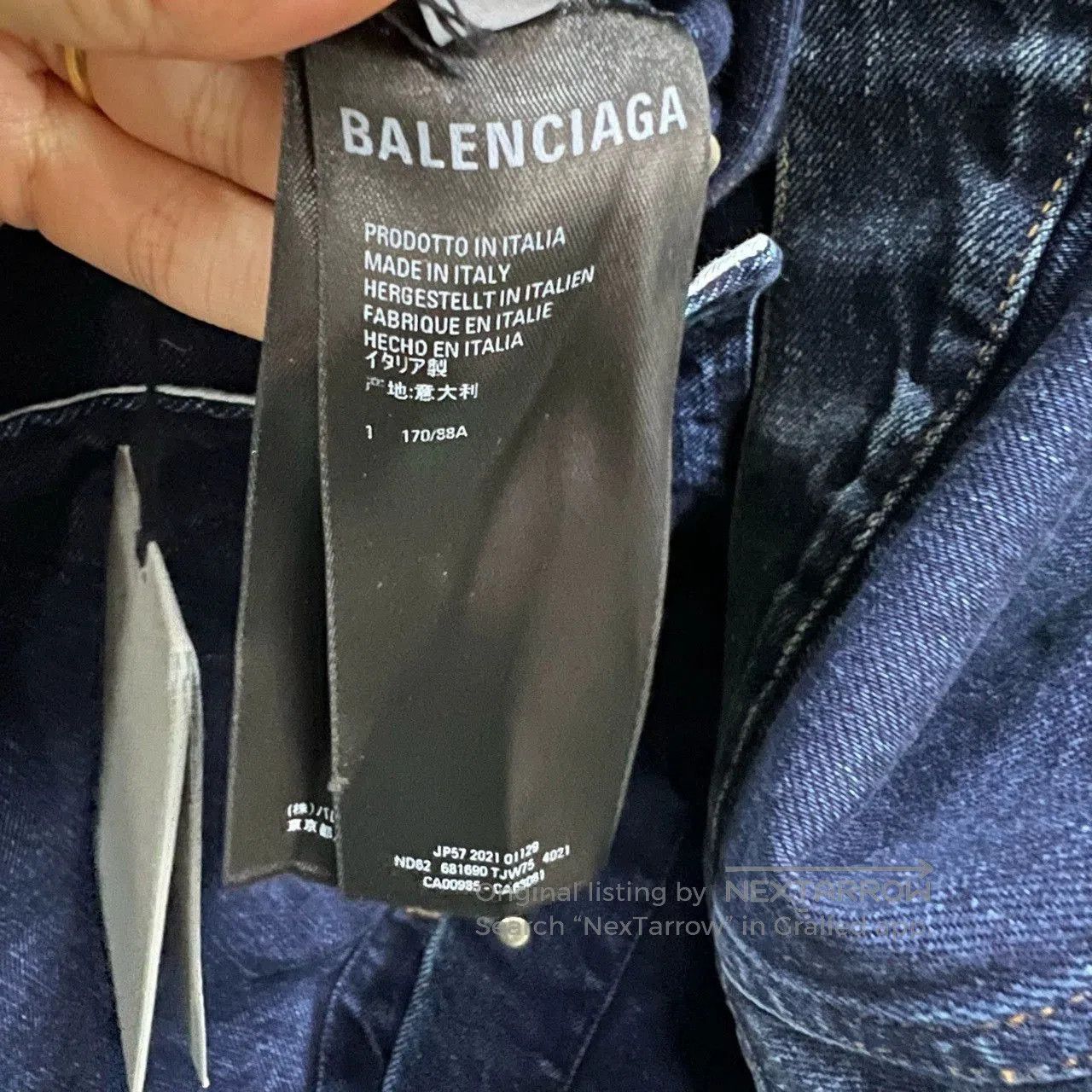 Balenciaga Balenciaga FBI Print Denim Jacket. Size US S / EU 44-46 / 1 - 3 Thumbnail