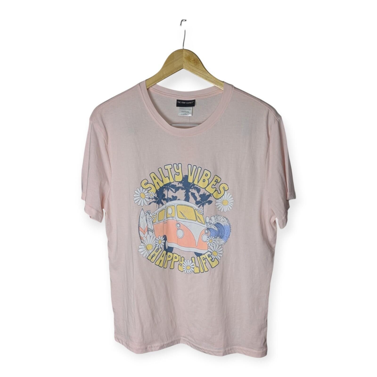 Other Pink Closet Women's L T-Shirt Salty Vibes NWT Size L / US 10 / IT 46 - 7 Thumbnail