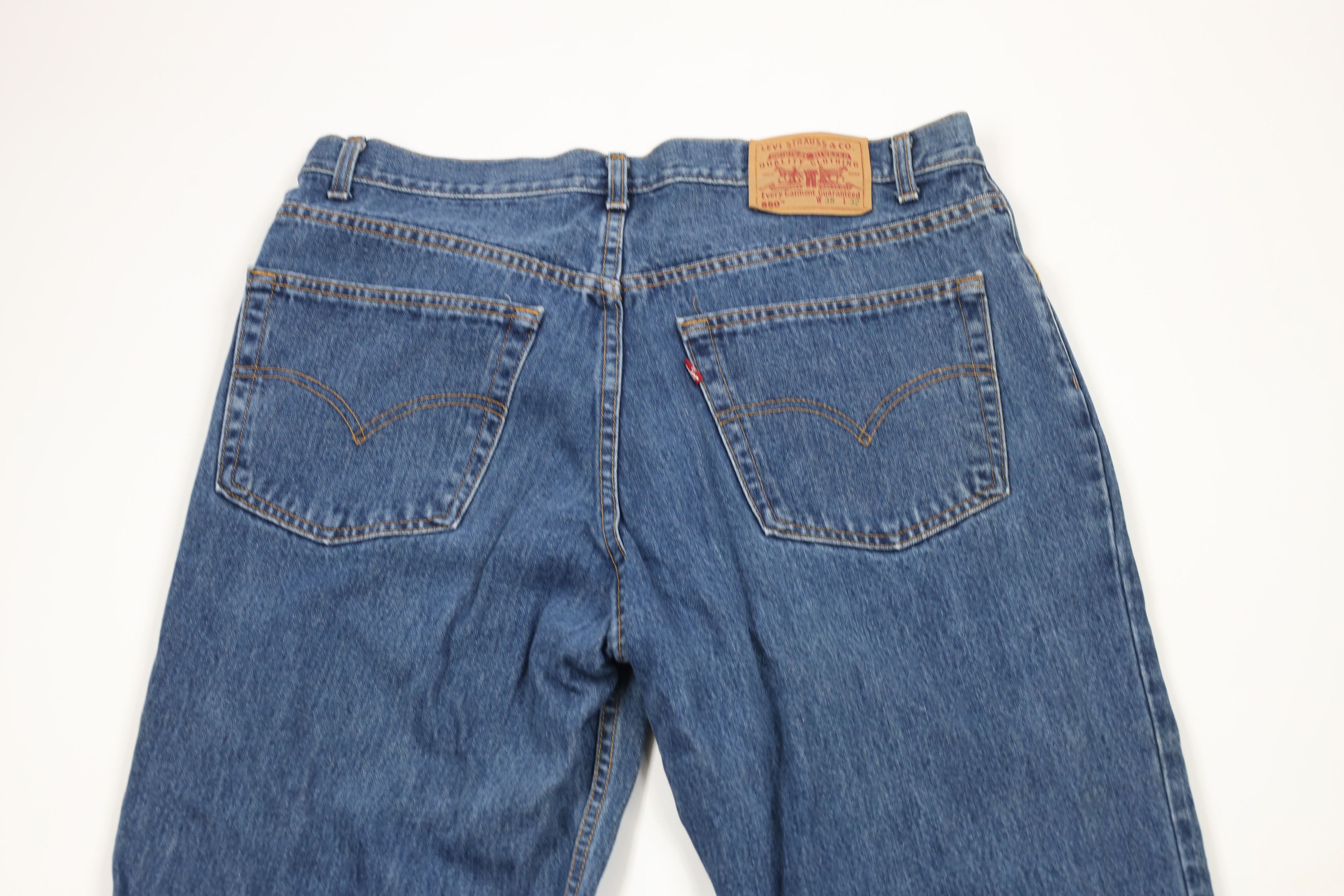 Levi's × Vintage Vintage Y2K 2002 Levis 550 Fit Denim Jeans Blue Cotton Size US 38 / EU 54 - 13 Thumbnail