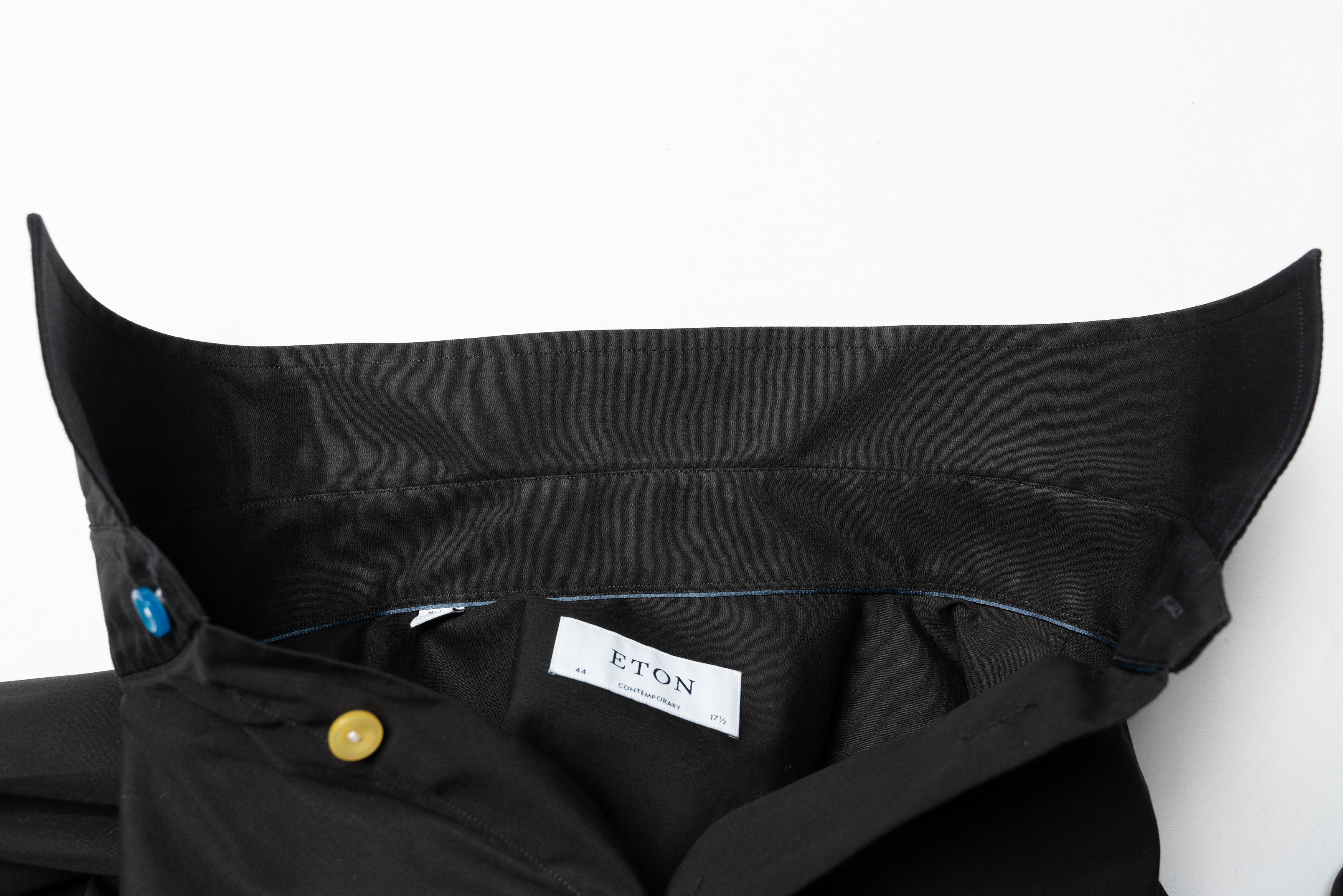 Eton 🔵 ETON Black Cotton Button Up Shirt Size US XL / EU 56 / 4 - 8 Thumbnail