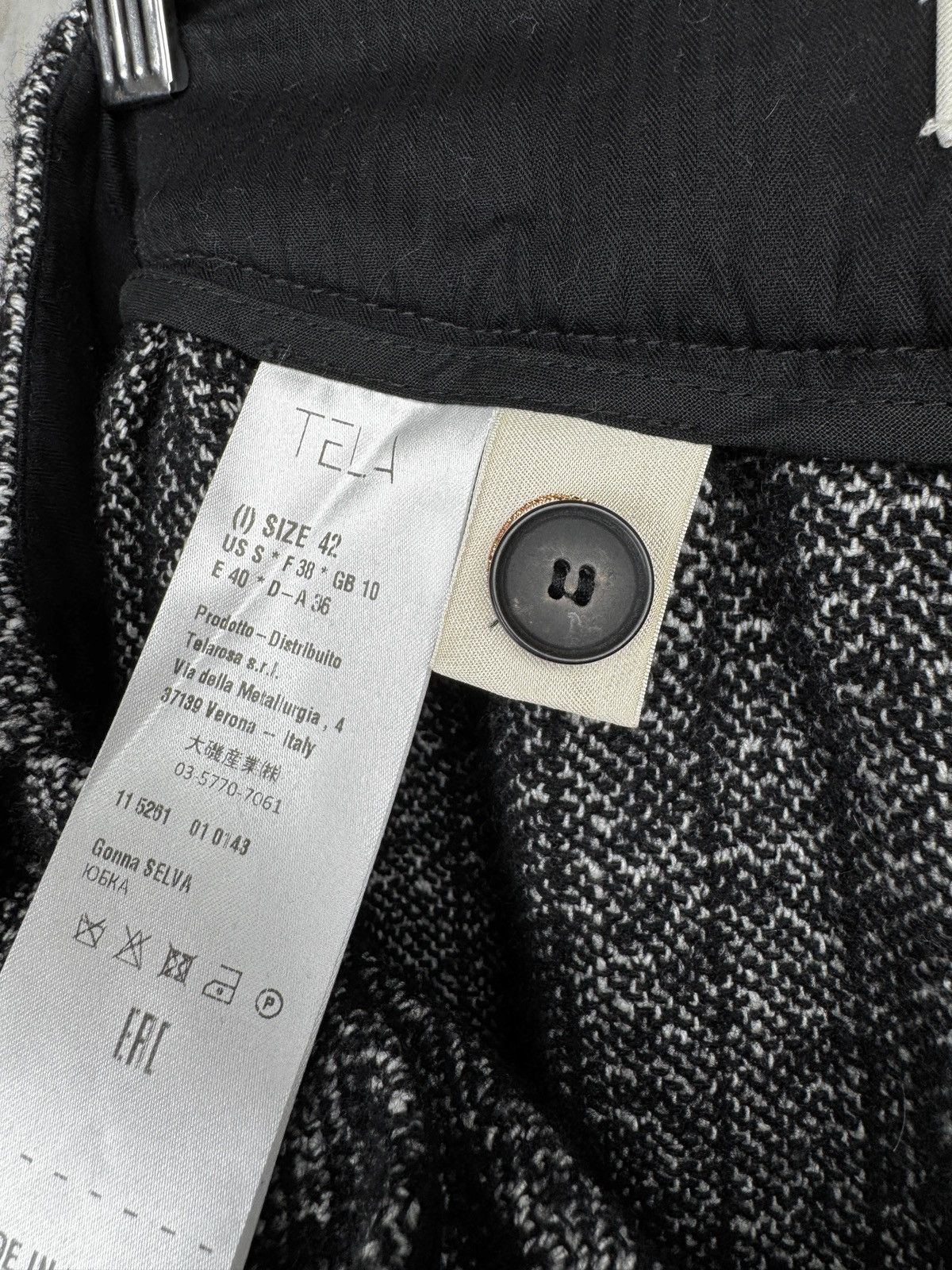 Other Tela Italy Wool Cotton blend grey tweed knee lenght skirt Size 28" / US 6 / IT 42 - 8 Thumbnail