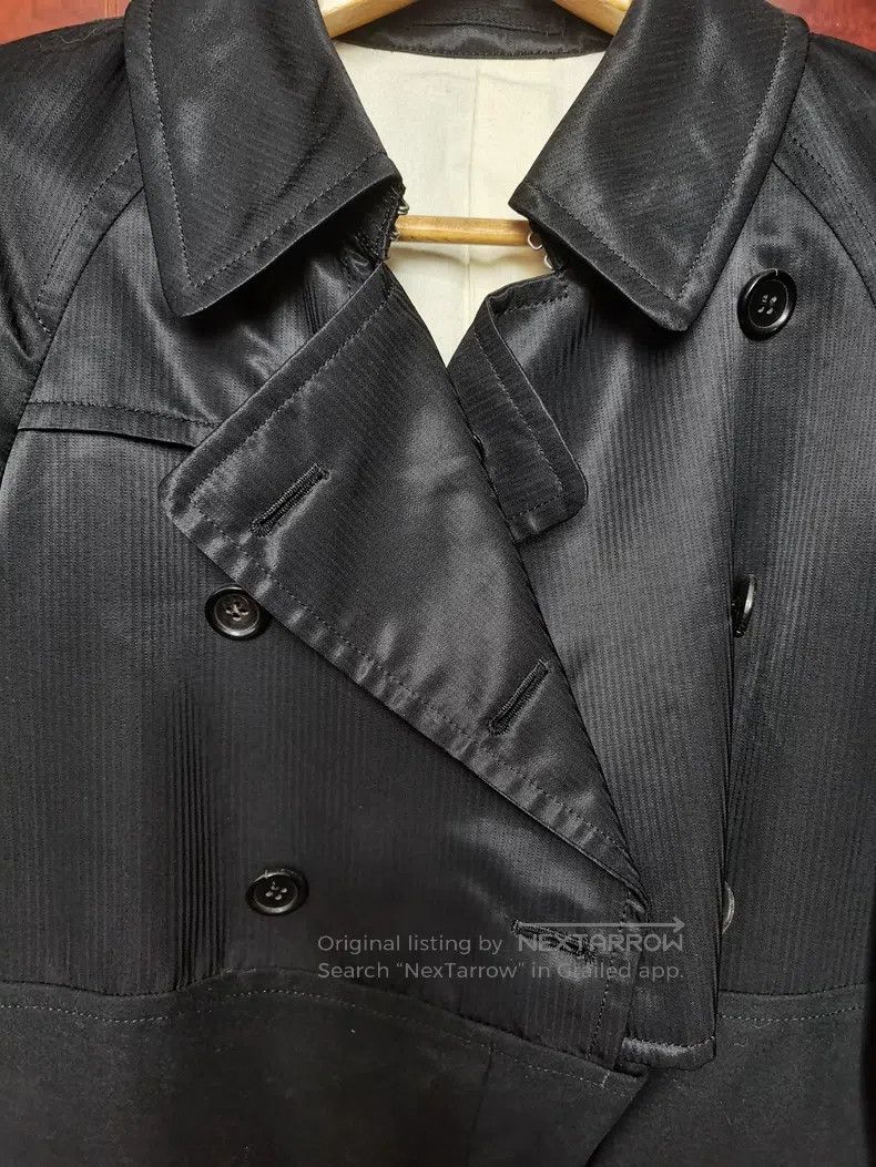 Comme des Garcons Comme Des Garcons Black Double-Breasted Trench Coat, Size Size S / US 4 / IT 40 - 2 Thumbnail
