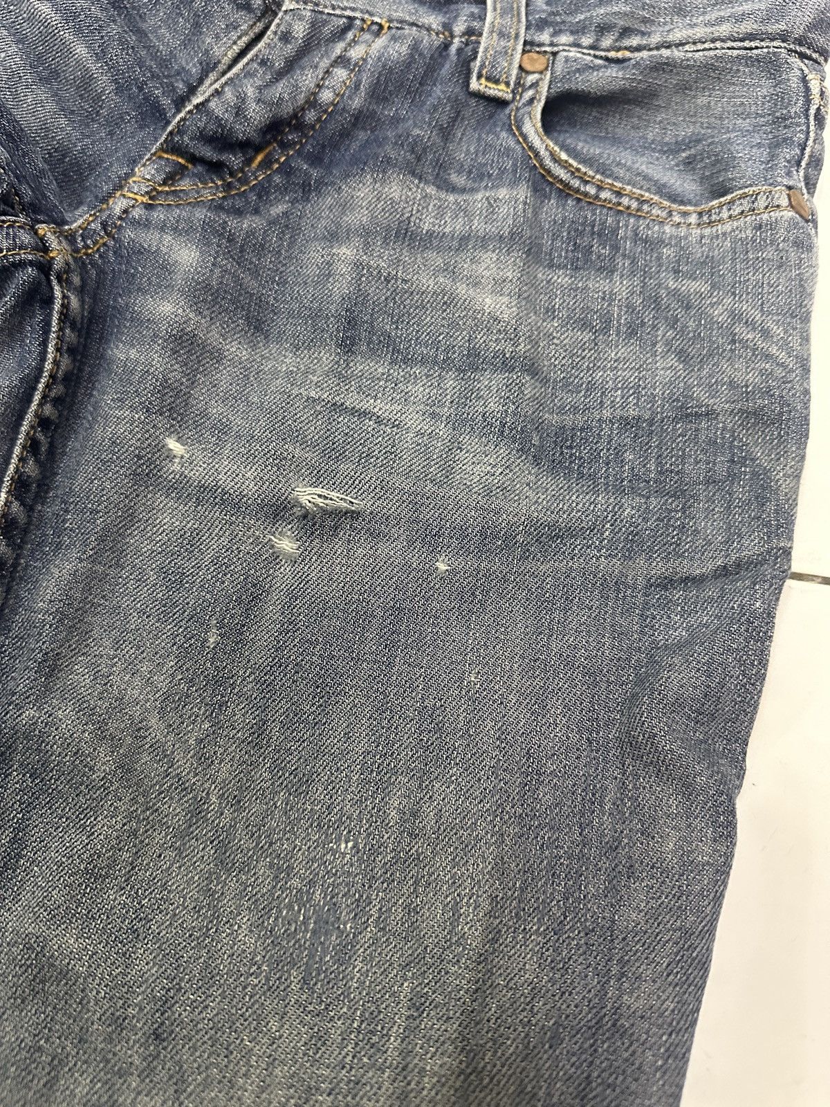 Ever × Japanese Brand × Vintage Vintage EVER Distressed Flare Jeans Slim Fits Size US 27 - 13 Thumbnail