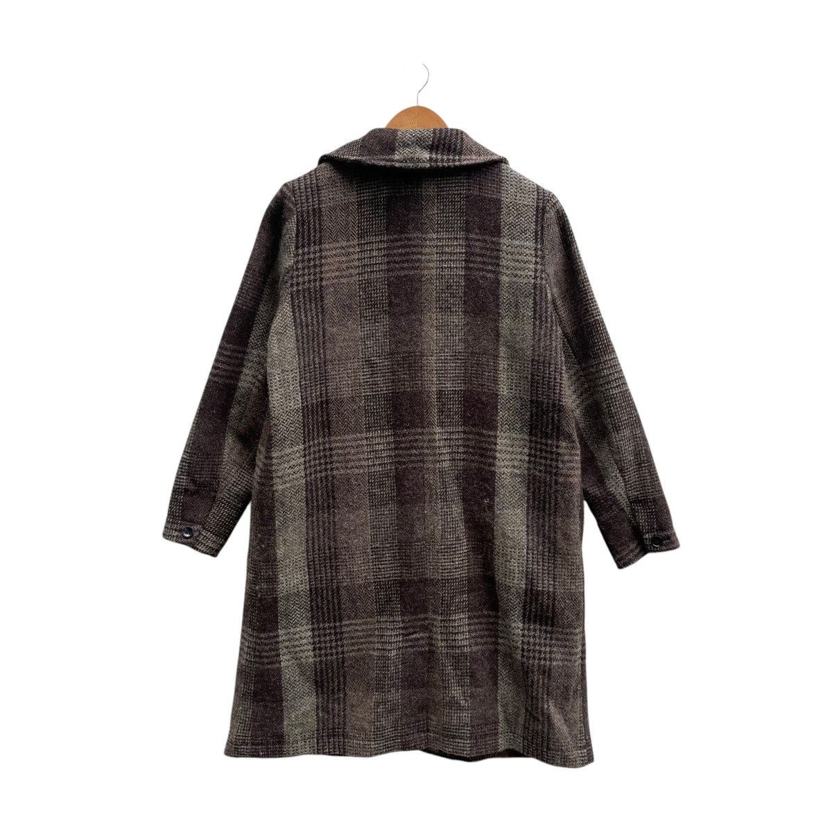 Autumn Cashmere × Harris Tweed 💥Vintage Harris Tweed Balmacaan Checked Shadow Plaid Jacket Size M / US 6-8 / IT 42-44 - 2 Thumbnail
