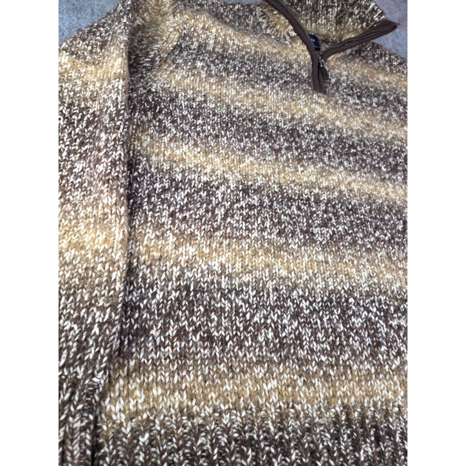 Gap Gap Men's Sweater Long Sleeve Mock Neck Pullover Cotton Blend Large Gray Regular Knit Four Button Closure Zips No holes or stains (Machine Washable) Size US L / EU 52-54 / 3 - 2 Thumbnail