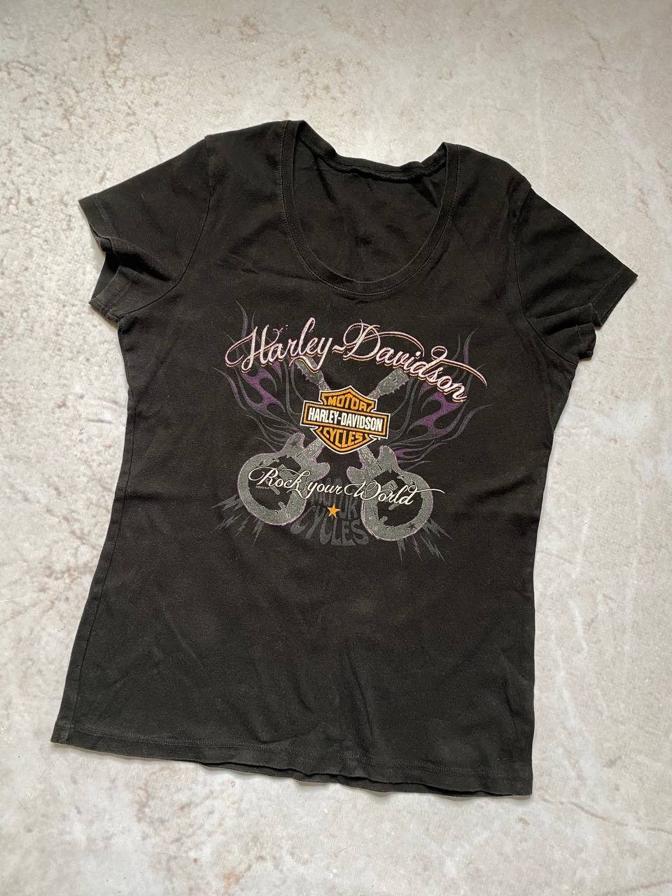 Harley Davidson × Vintage Vintage Harley Davidson Motor Cycles T Shirt Y2K Size M / US 6-8 / IT 42-44 - 1 Thumbnail