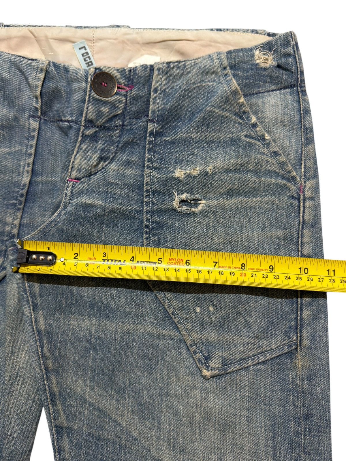 Rogan Vintage 90s Usa Rogan Blue Faded Wash Wide Leg Bootcut Jeans Size US 30 / EU 46 - 14 Thumbnail