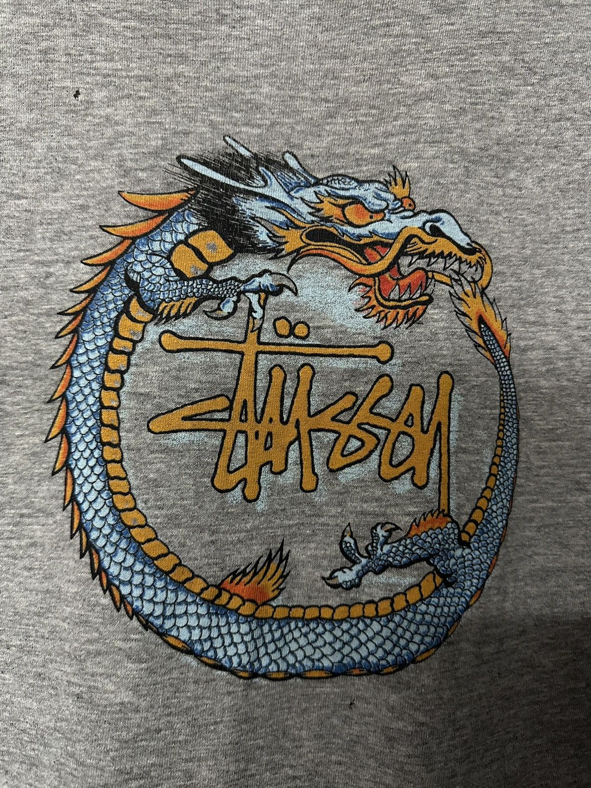 Stussy Vintage 90s Stussy Dragon Skateboard Distressed Tee Size US M / EU 48-50 / 2 - 7 Thumbnail