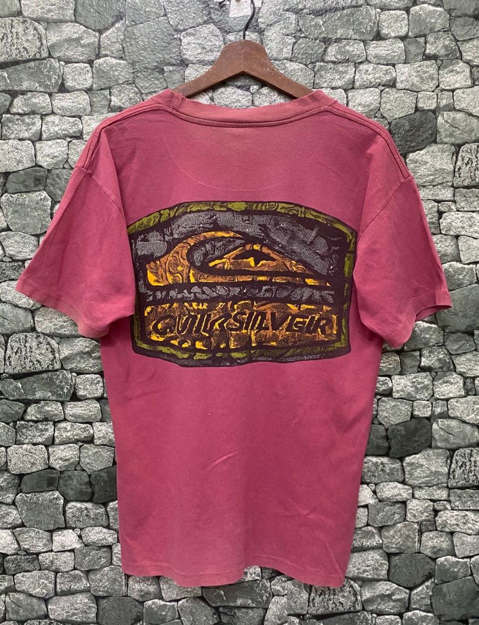 Quiksilver Vintage 90s Quicksilver Distressed Tshirt Size US M / EU 48-50 / 2 - 1 Thumbnail
