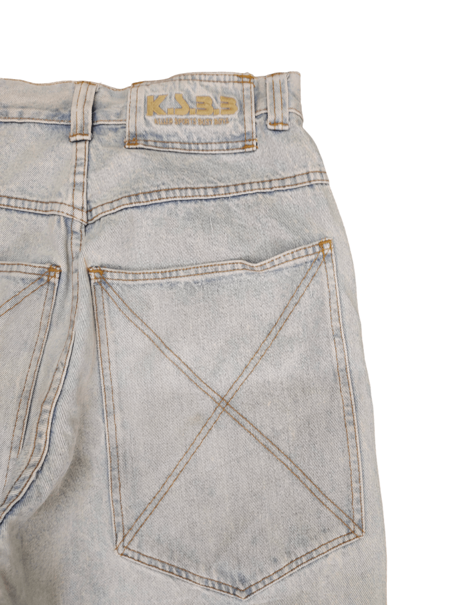 Japanese Brand Vintage Y2k Ksbb Big Pocket Baggy Denim Jnco Ecko Style Size US 29 - 3 Thumbnail