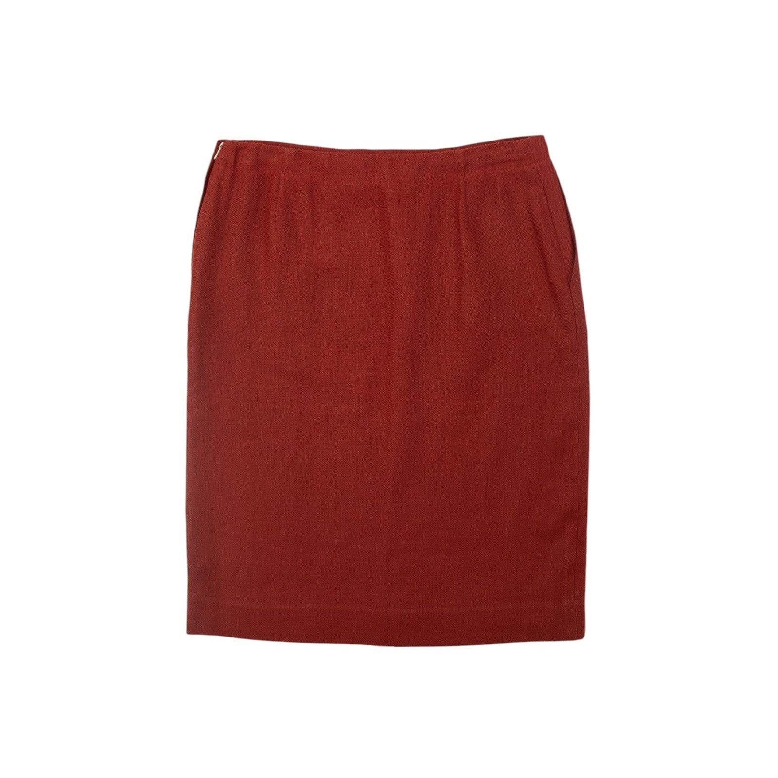 Maison Margiela by Martin Margiela Red Linen Skirt Size 28" / US 6 / IT 42 - 2 Thumbnail