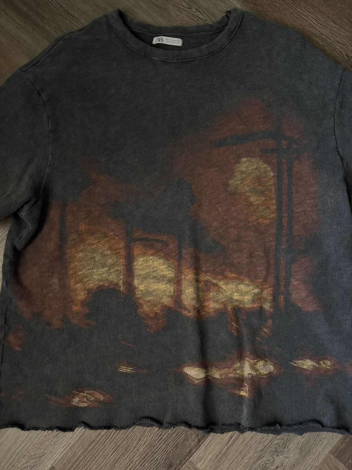 Zara Zara Printed Knit T-Shirt Size US M / EU 48-50 / 2 - 3 Thumbnail