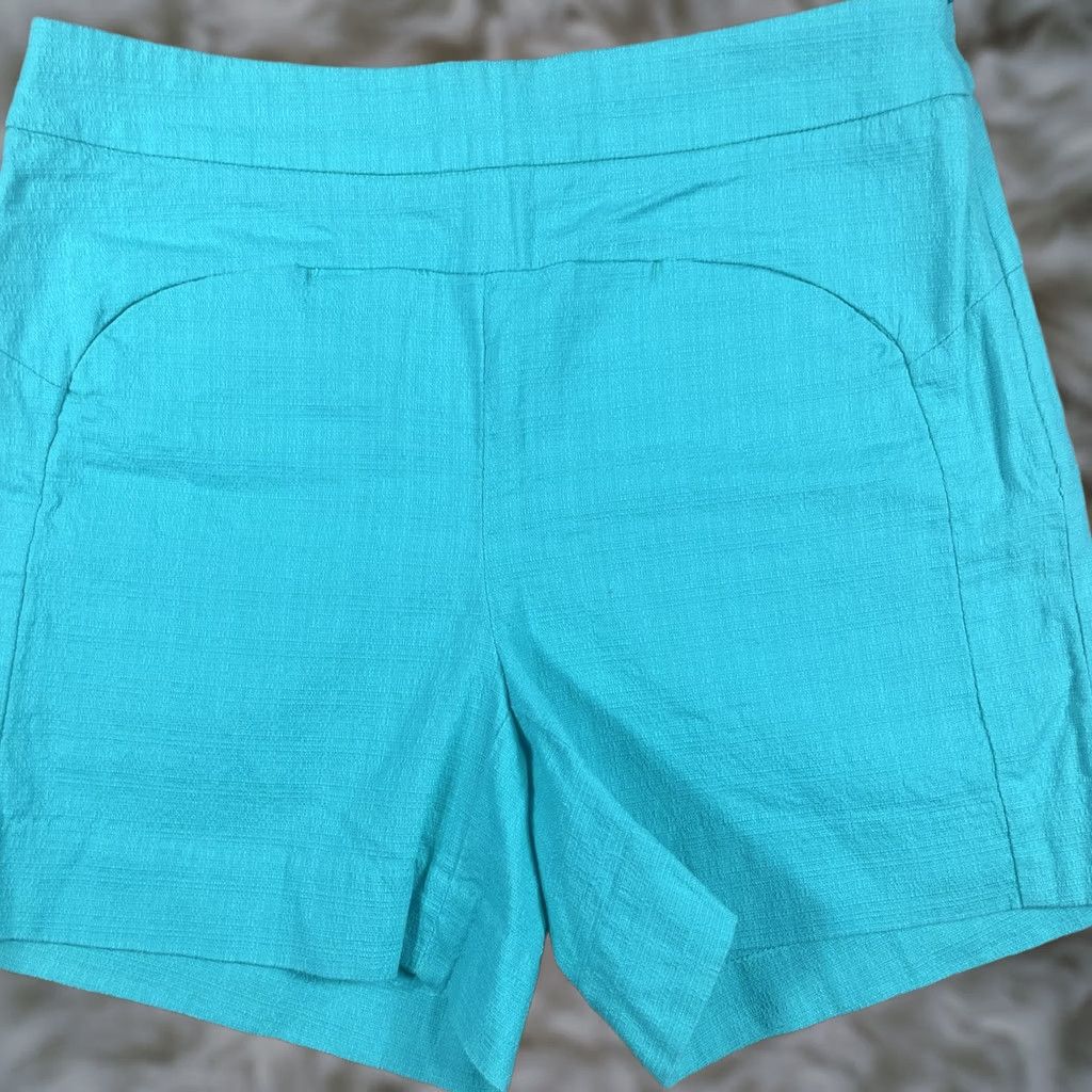 Vintage Cartonnier Shorts Womens Size 2 Blue Stretch Flat Front Khaki Chino Slacks Size 26" / US 2 / IT 38 - 1 Thumbnail