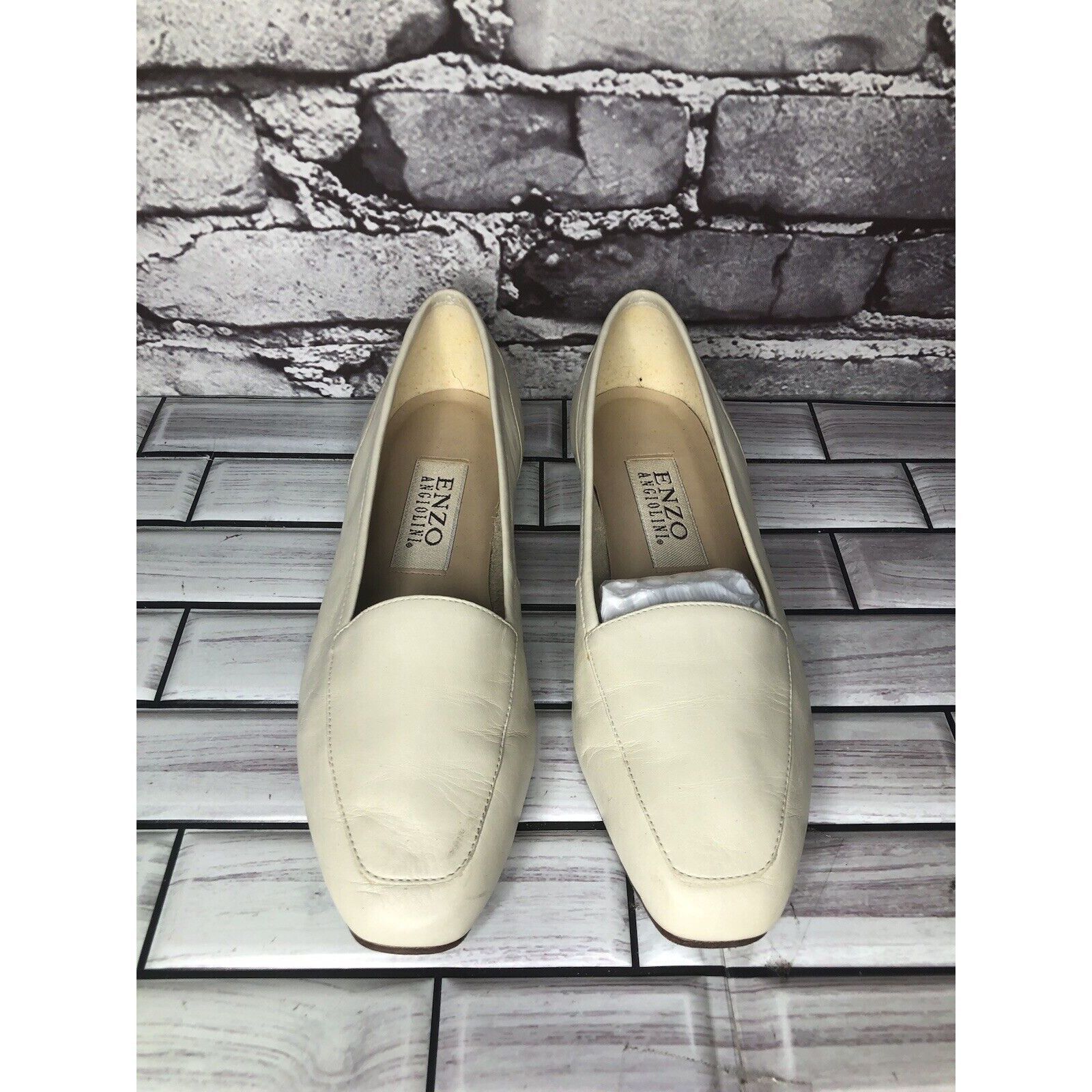 Other Enzo Angiolini Liberty Ivory Cream Leather Square Toe Loafer Size US 6 / IT 36 - 2 Thumbnail
