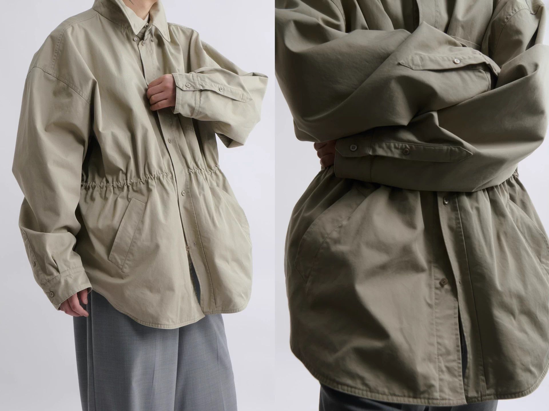Balenciaga Balenciaga Demna 2021 UNIFIT Hooded Shirt Jacket Khaki S Size US S / EU 44-46 / 1 - 6 Thumbnail
