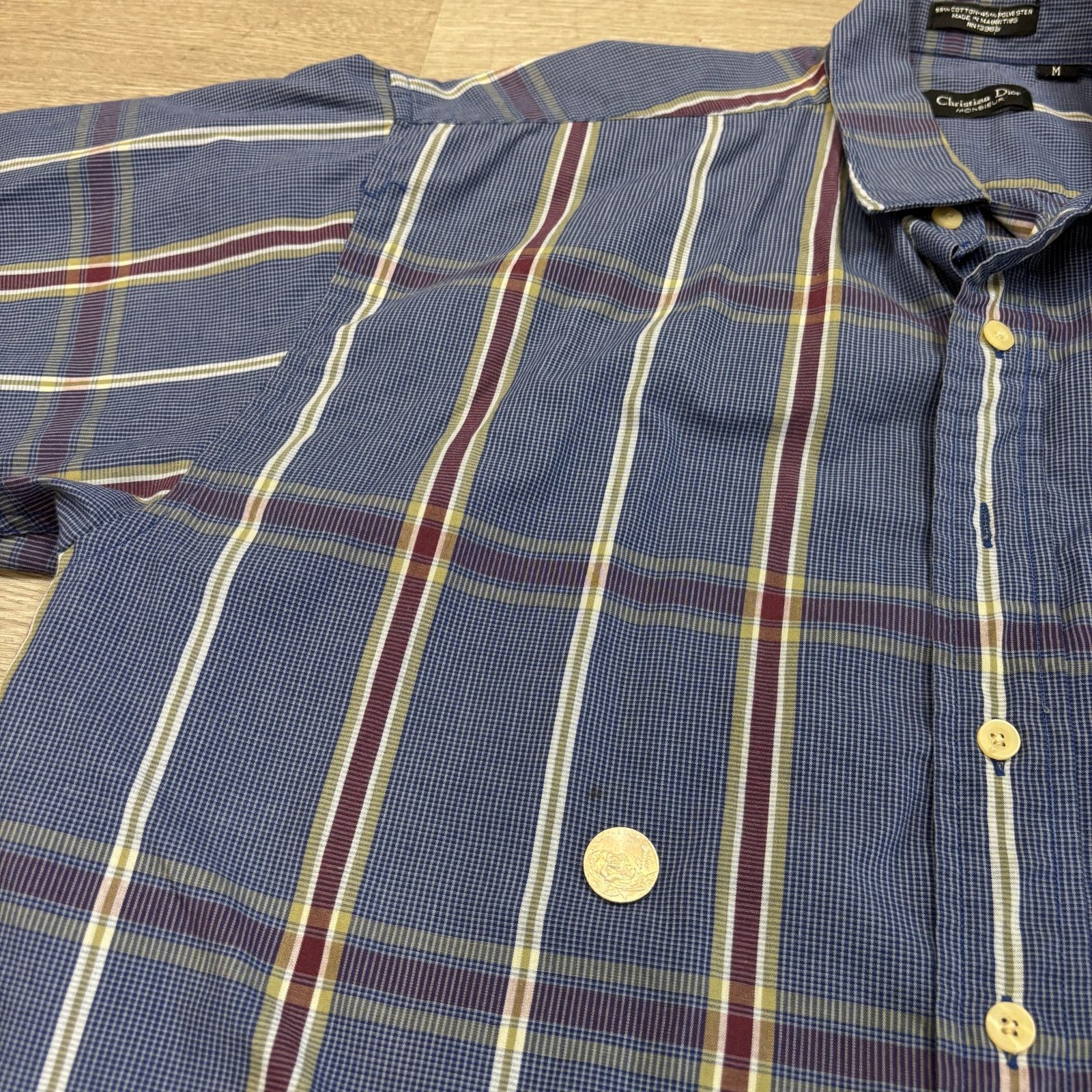 Christian Dior Monsieur × Vintage VTG Christian Dior Monsieur Plaid Button Up Shirt Men's M Size US M / EU 48-50 / 2 - 10 Thumbnail