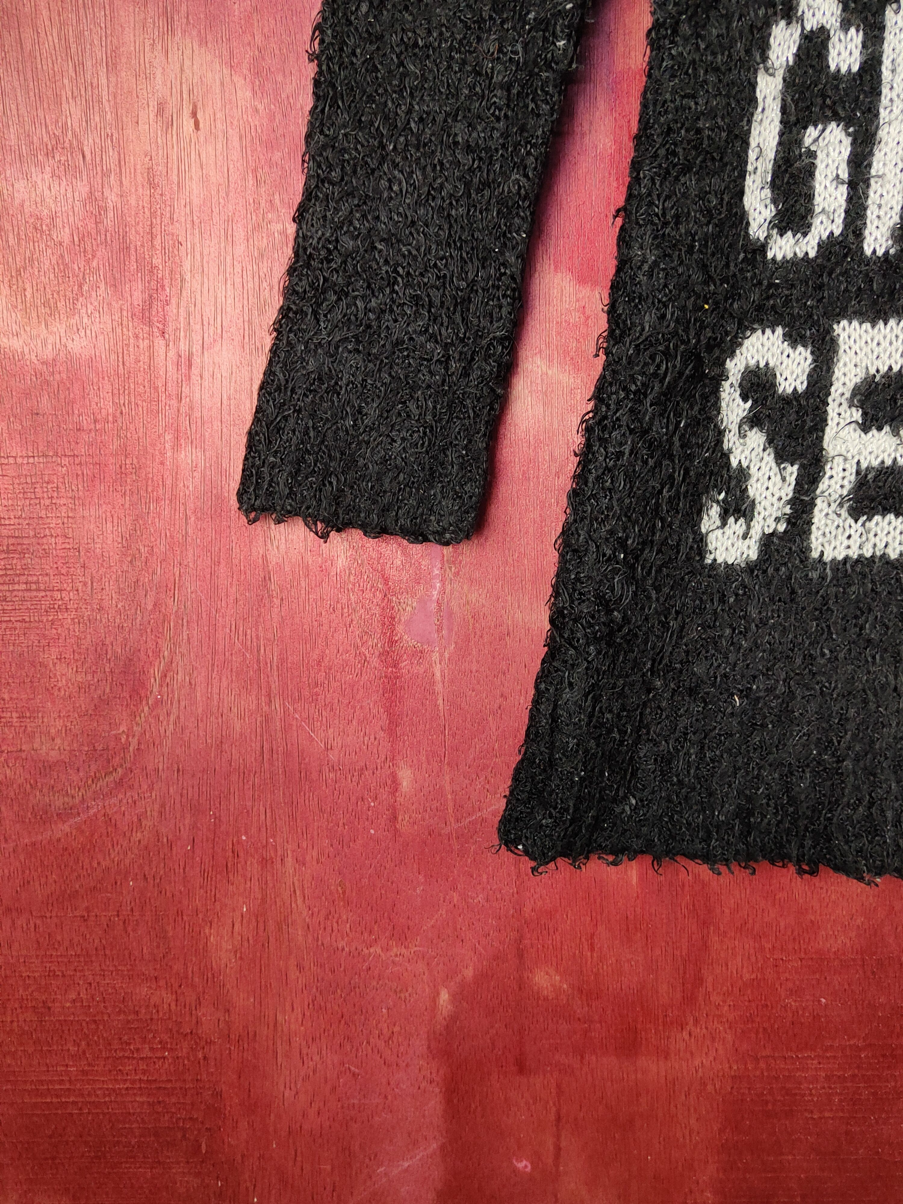 Homespun Knitwear Pink Latte Black Fur shaggy Mohair Knitwear #S2280 Size XS / US 0-2 / IT 36-38 - 5 Thumbnail