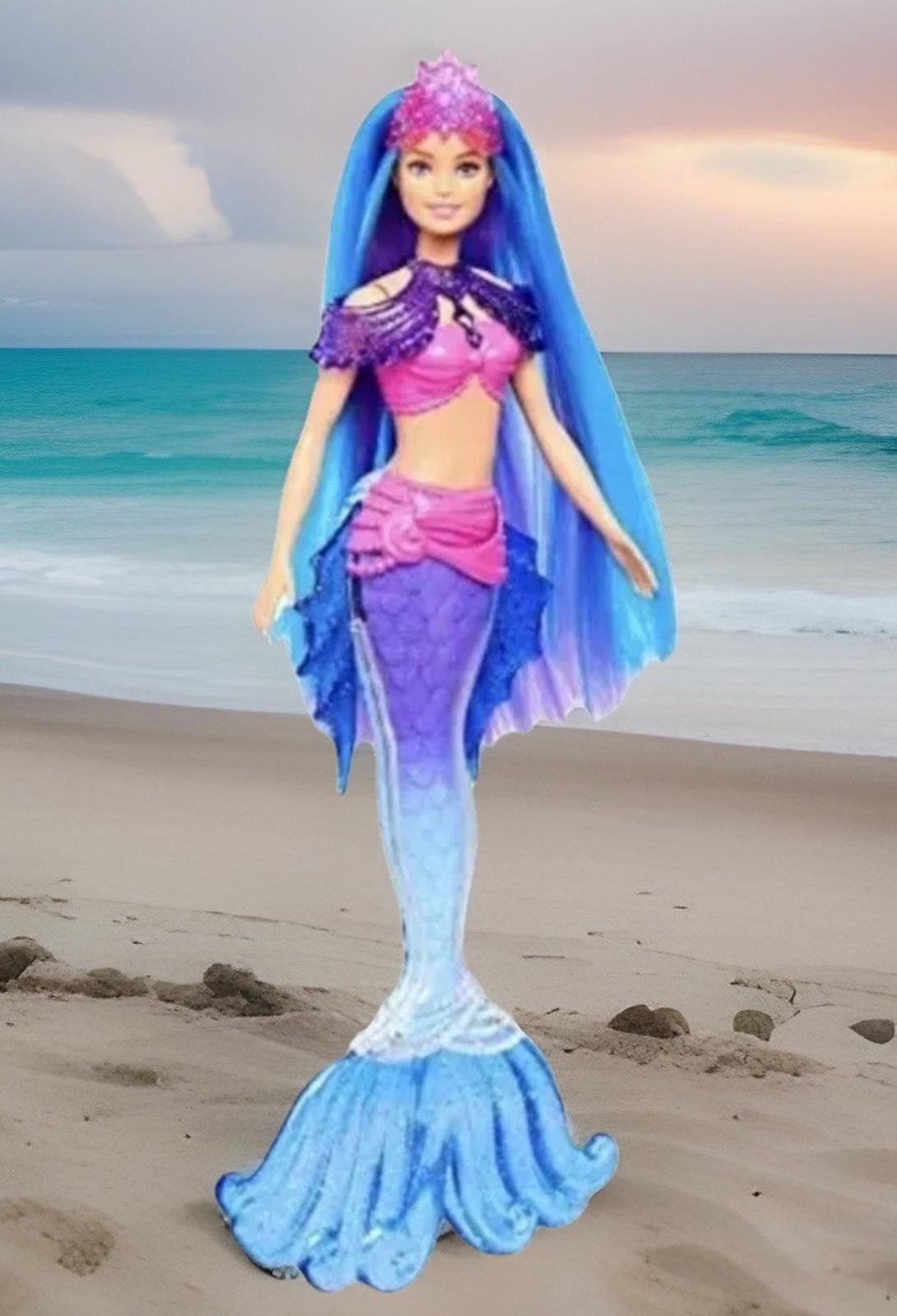 Other Blue Haired Mermaid Barbie Doll with A Seahorse Pet & Acc. Size ONE SIZE - 1 Thumbnail