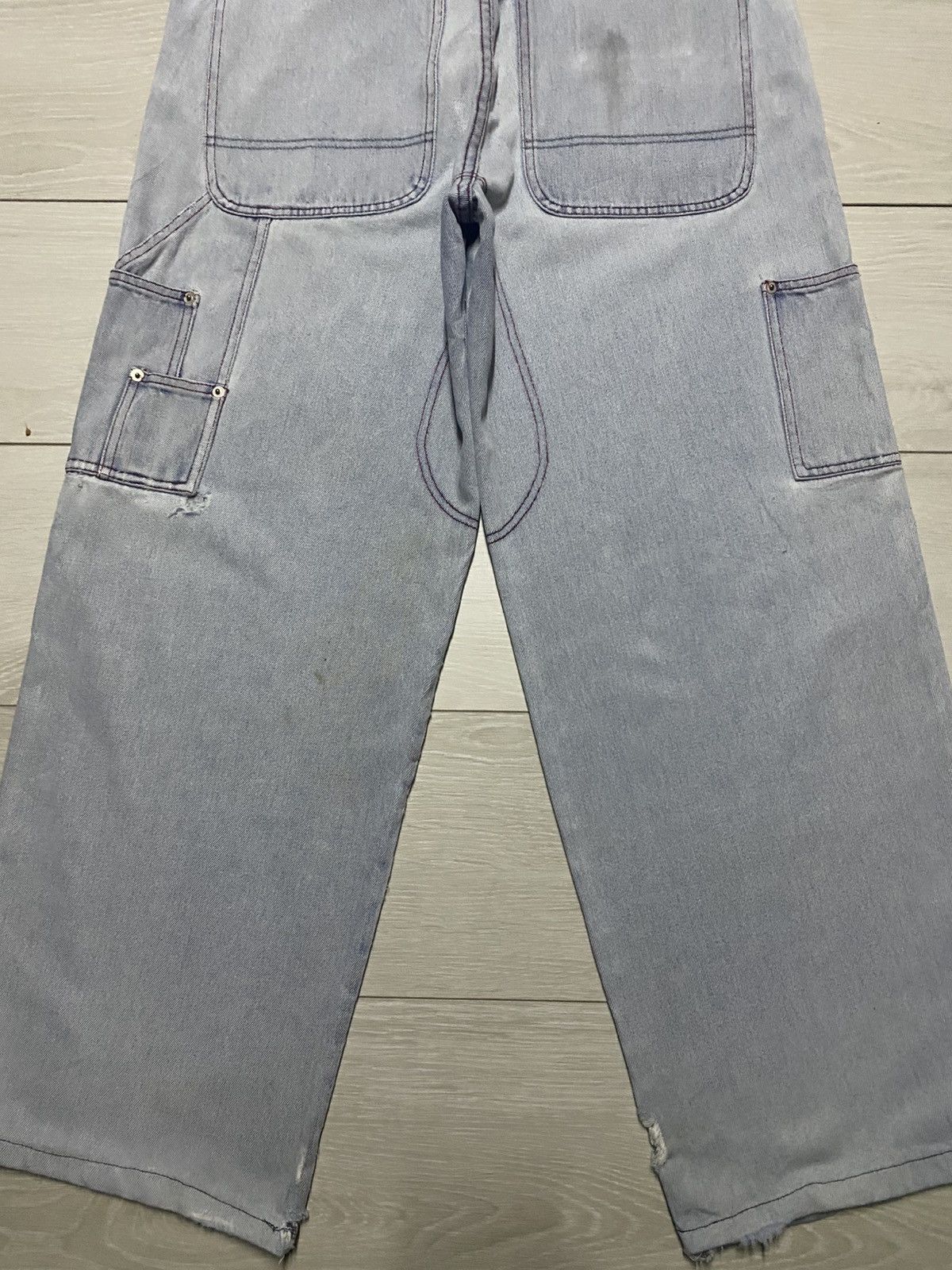 JNCO Vintge Japanese Amore Puro Faded Wash Carpenter Baggy Jeans Size US 30 / EU 46 - 6 Thumbnail