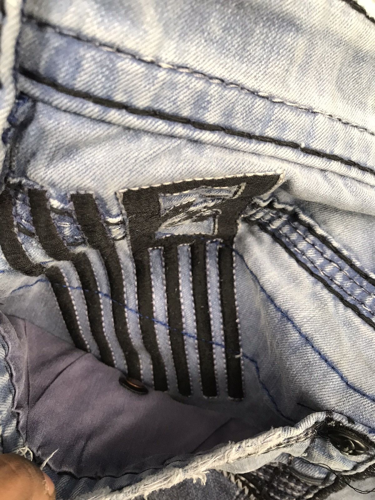 Sun fade Vintage Rock revival tappered fit denim