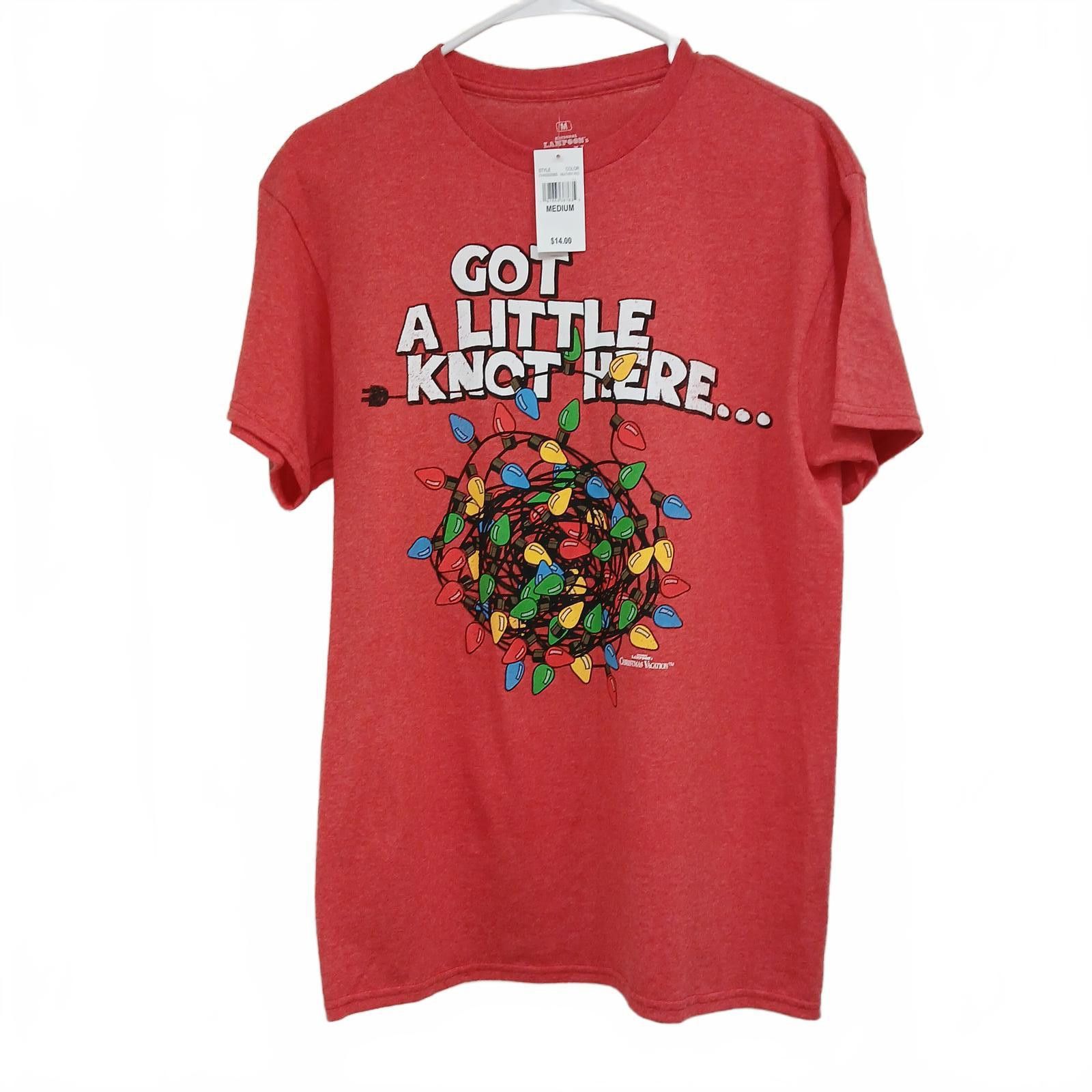 Designer Christmas Vacation NWT T-shirt Red Medium Size ONE SIZE - 1 Thumbnail
