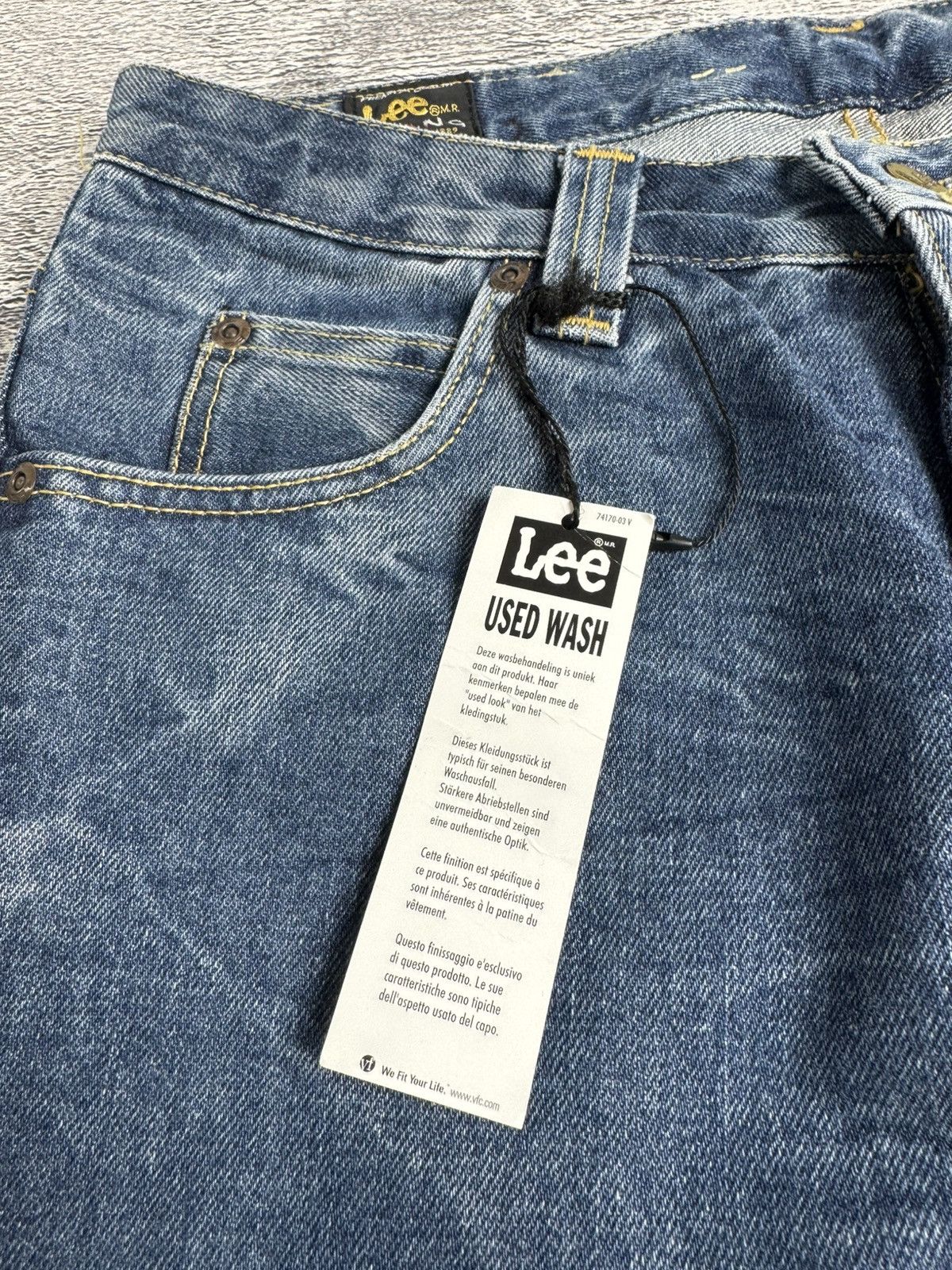 Lee Lee Felton Icon Wrinkles NEW Flare Washed Y2K Faded 12 Size Denim Jeans Trousers Size 32" / US 10 / IT 46 - 20 Thumbnail