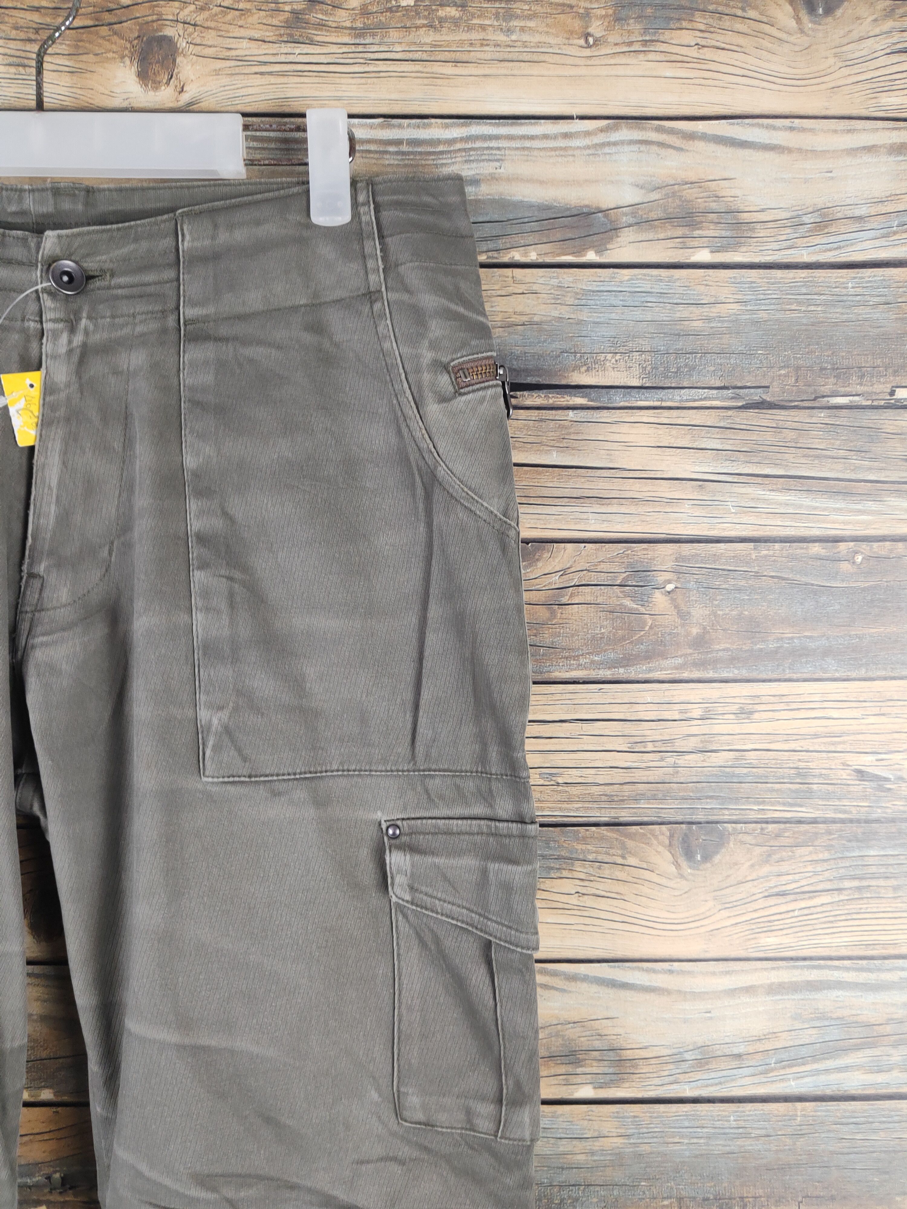 Boycott DL Boycott Dark Olive Multipocket Cargo Pants #46-265T Size US 32 / EU 48 - 5 Thumbnail