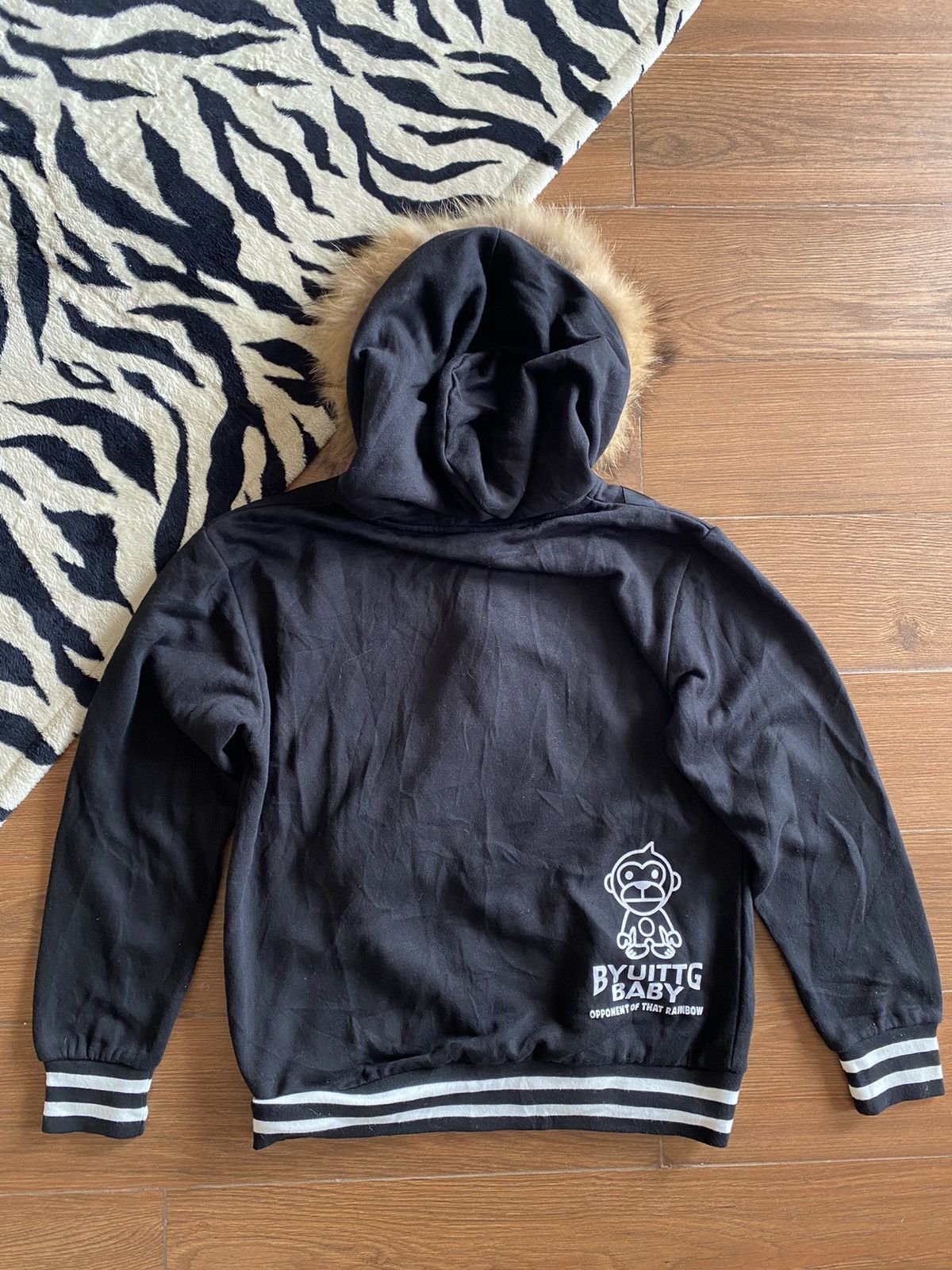 Hysteric Glamour × Japanese Brand × Le Grande Bleu (L.G.B.) Uittg Double Waistbag Fur Hoodie y2k Style Size US M / EU 48-50 / 2 - 11 Thumbnail
