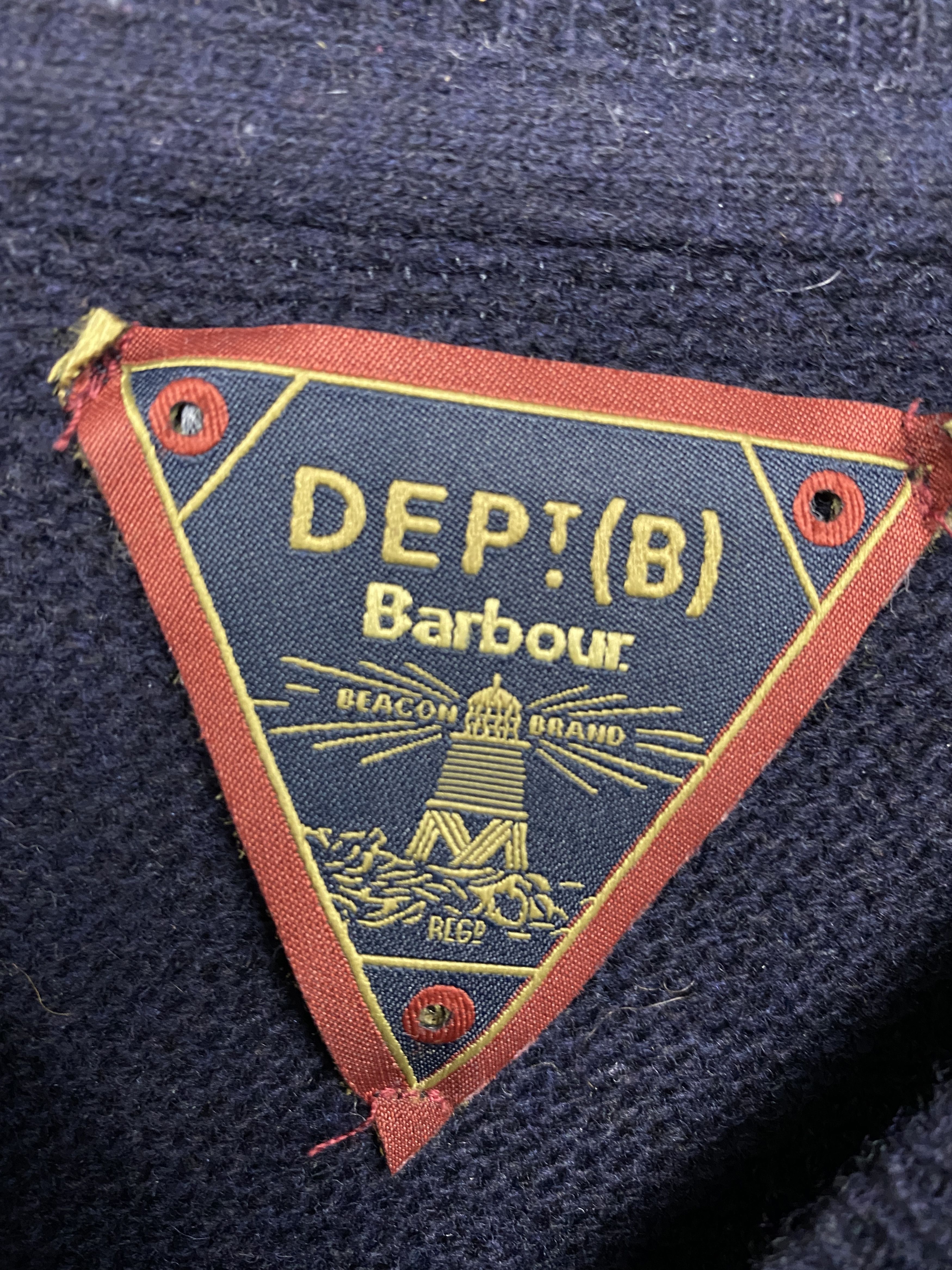 Barbour × Vintage Barbour Dept (B) Vintage Mens Wool Knit Sweater Size US L / EU 52-54 / 3 - 4 Thumbnail