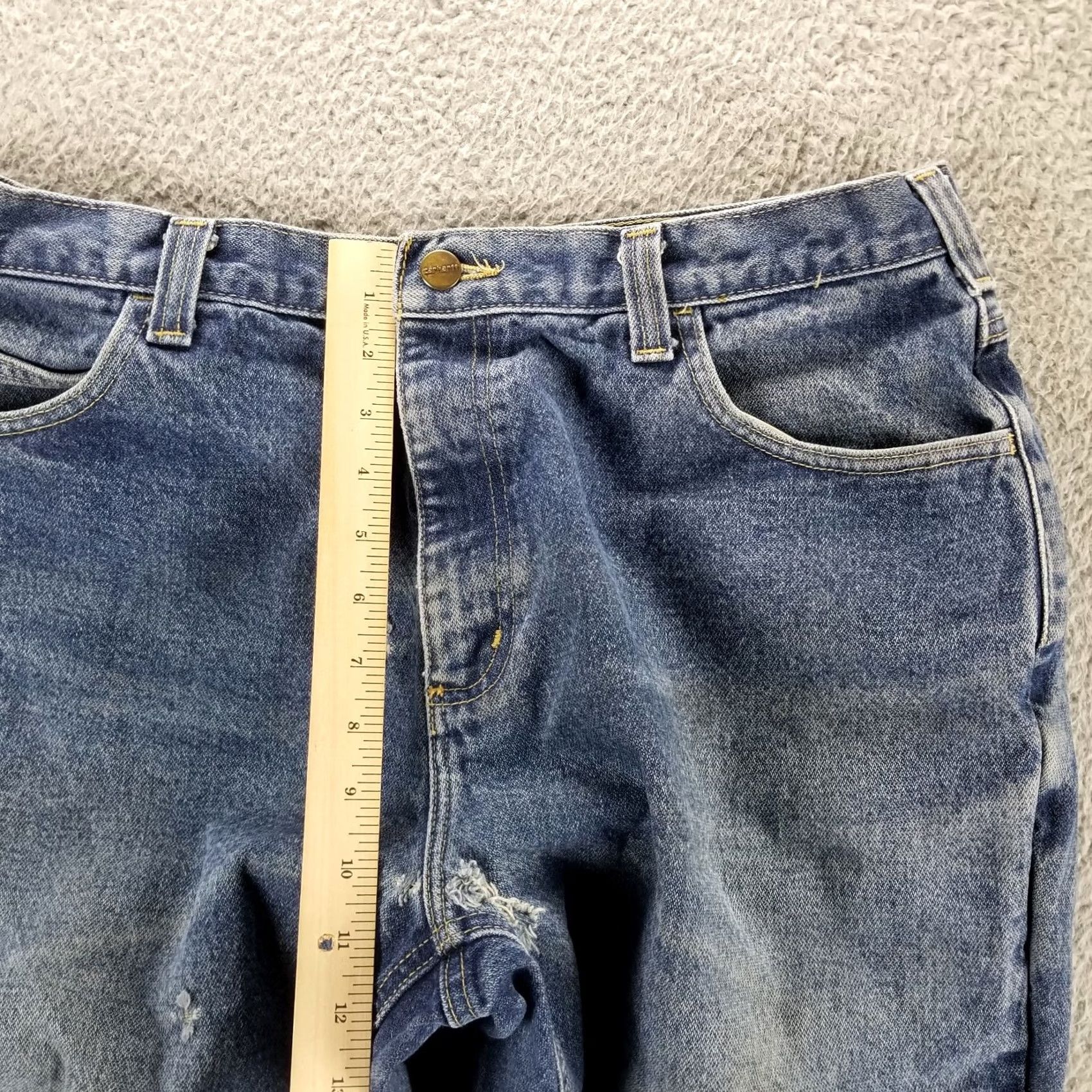 Carhartt Carhartt Jeans FR 280-83 Fire Resistant Medium Wash Denim Mens 32x31 Trashed Size US 32 / EU 48 - 6 Thumbnail