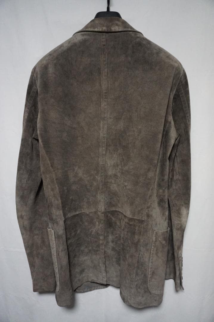 Gucci GUCCI Suede Leather Tailored Jacket Gray 44 Size US S / EU 44-46 / 1 - 2 Thumbnail