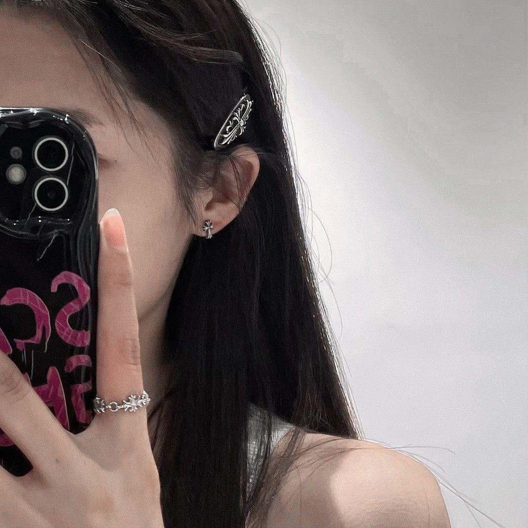 Chrome Hearts Chrome Hearts Silver Floral Cross Hair Clip Size ONE SIZE - 8 Thumbnail