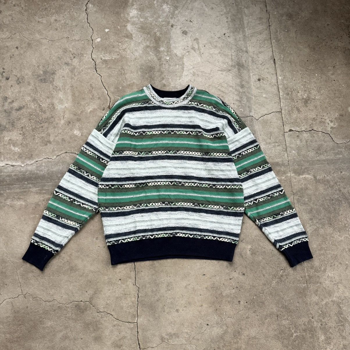 Carlo Colucci Knit Hand Made Striped Sweater