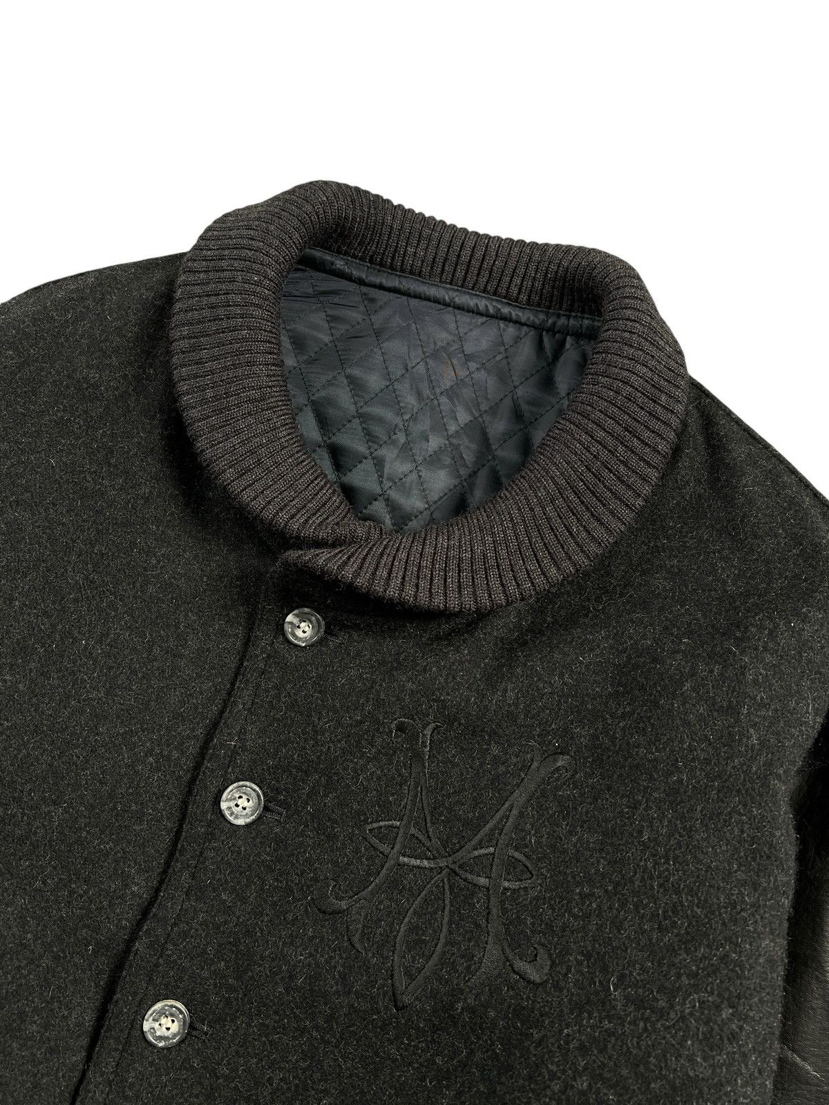Japanese Brand × PPFM × Vintage 1990 Manic by PPFM Heavy Wool Leather Cropped Bomber Size US M / EU 48-50 / 2 - 3 Thumbnail