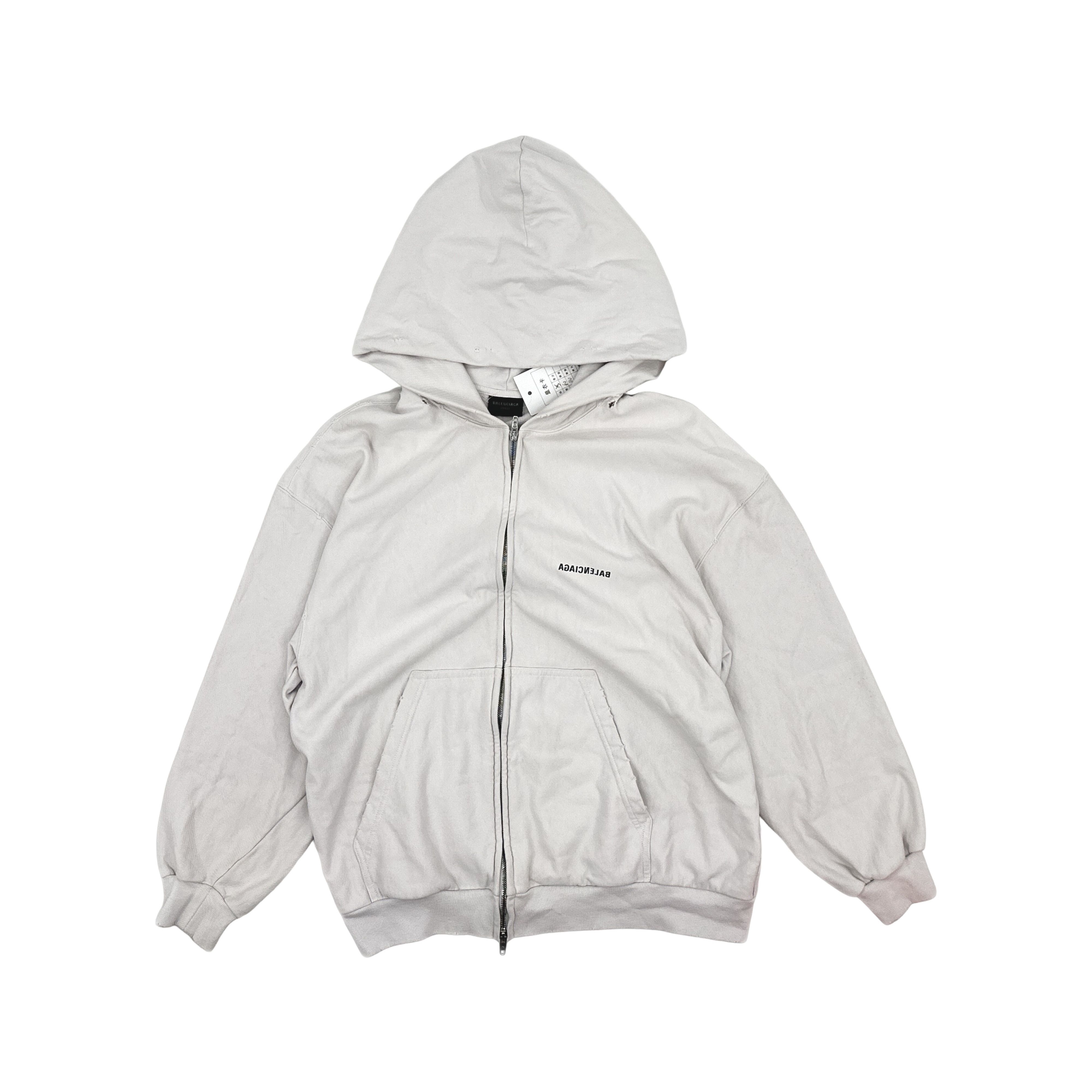 Balenciaga Balenciaga SS22 Logo Print Zip-Up Hoodie XS Size XS / US 0-2 / IT 36-38 - 1 Thumbnail