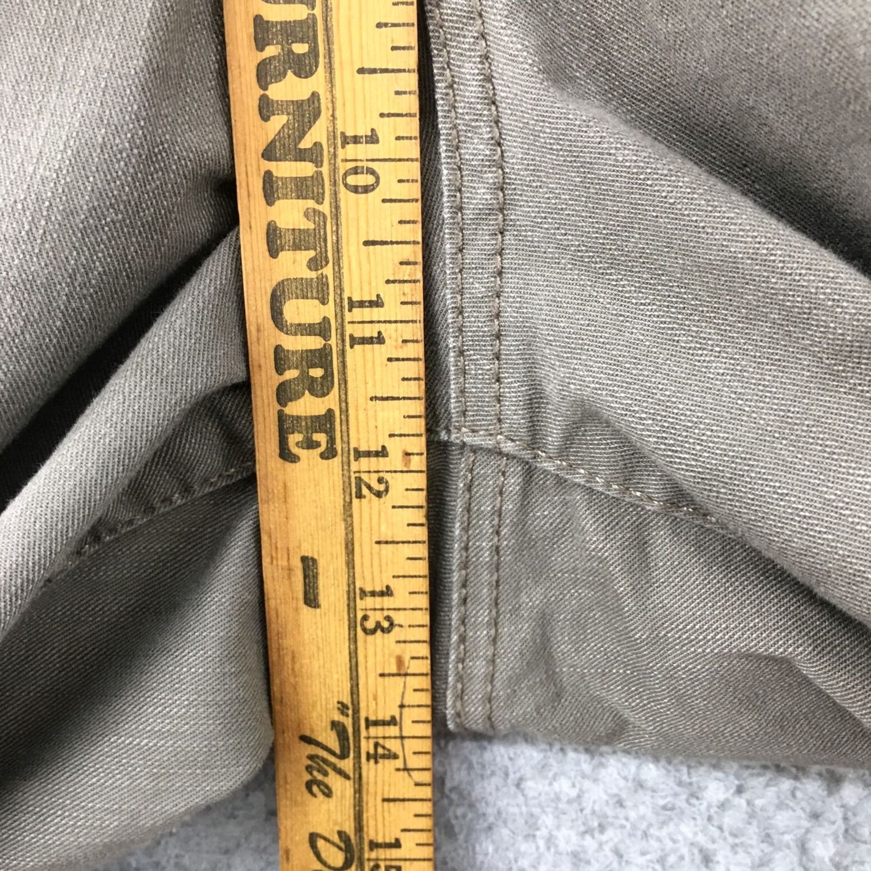 Vintage Bandolino Pants Womens 18 Gray Straight Leg Chino Mid Rise Zip Fly 5-Pockets Shirt Trousers Regular Size 40" / US 18 - 7 Thumbnail